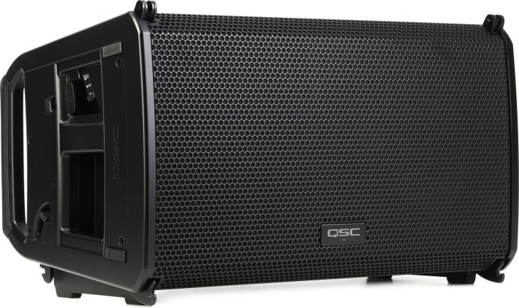 QSC Triple LA112 2,400W 12-inch Active Line Array Speaker and Dual KS212C Cardioid 3600W Dual 12 inch Powered Subwoofer Ground Stack System