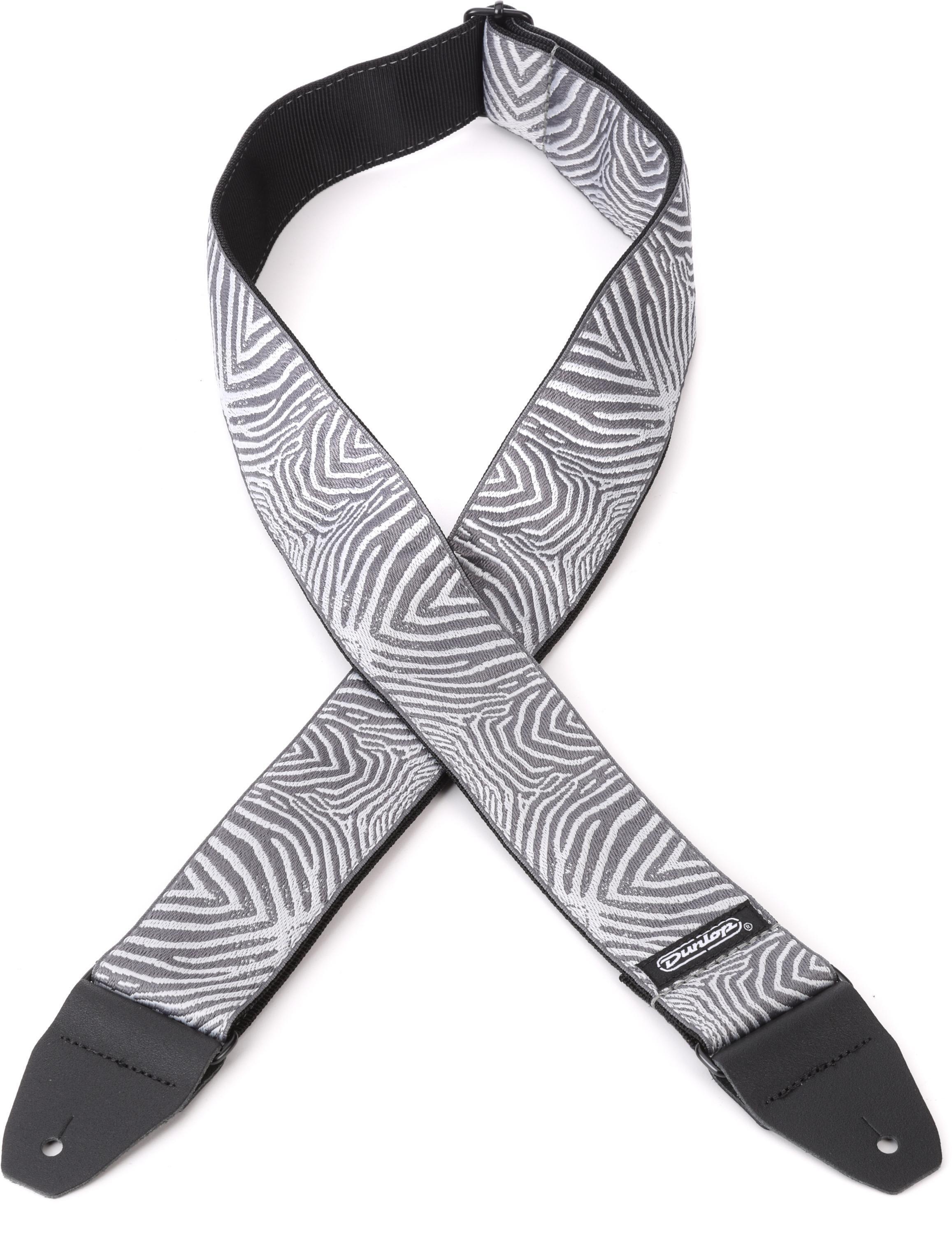 Photo of Dunlop Jacquard Guitar Strap - Zebra Cadabra