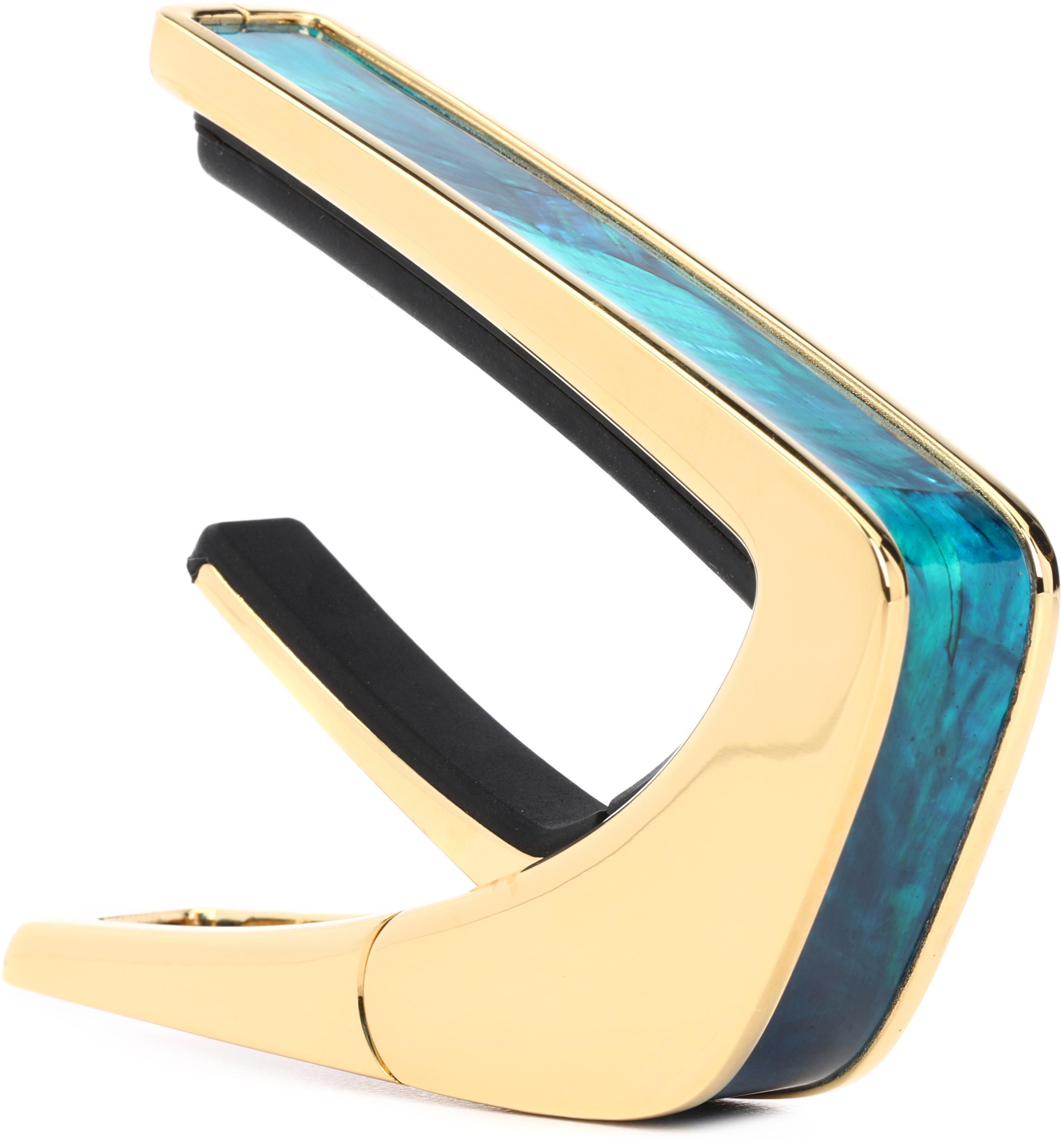 Photo of Thalia Shell Collection Capo - 24-karat Gold with Teal Angel Wing