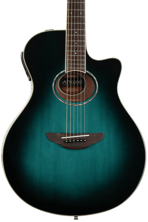 Yamaha APX600 Thin-line Cutaway - Oriental Blue Burst | Sweetwater