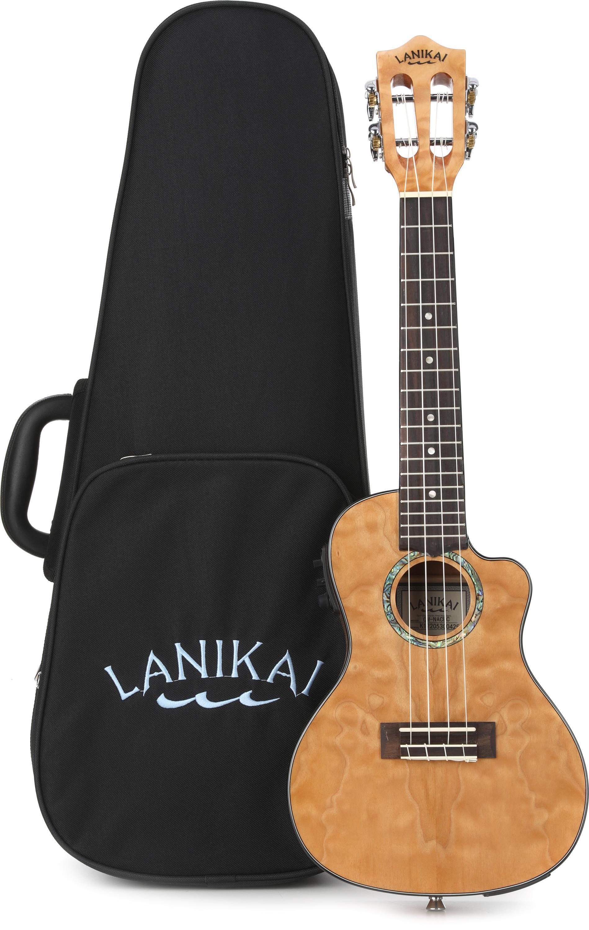 Lanikai QM-NACEC Concert Ukulele with Cutaway & Electronics