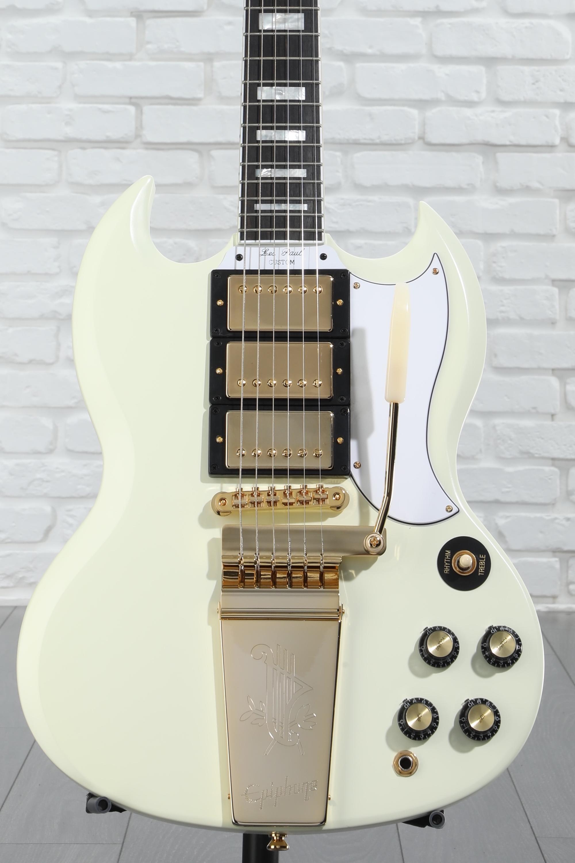 ギター Epiphone lespaul custom Sg 1963 Les Paul SG Custom w/Maestro Vibrola - Classic White
