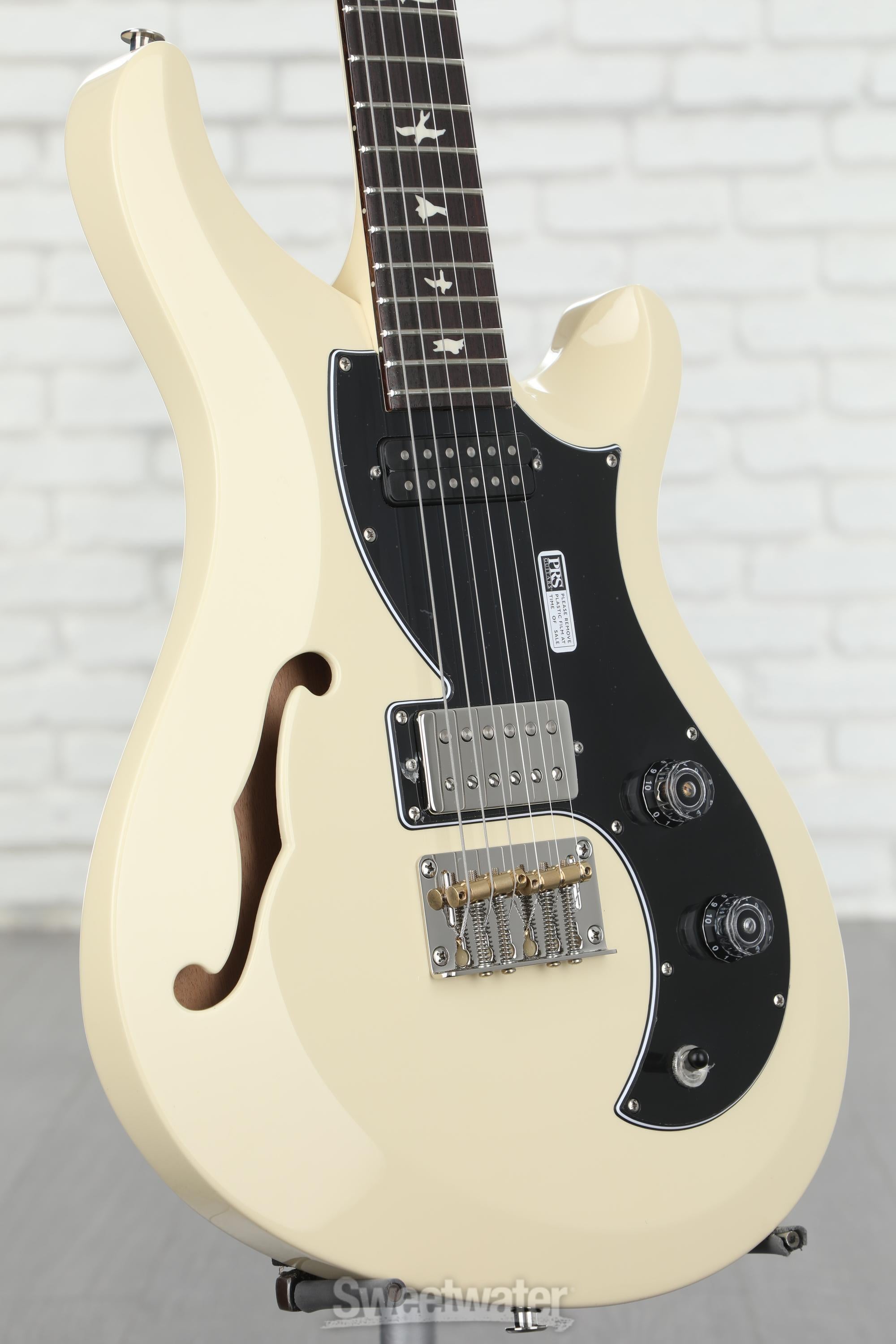 PRS S2 Vela Semi-Hollow Electric Guitar - Antique White | Sweetwater