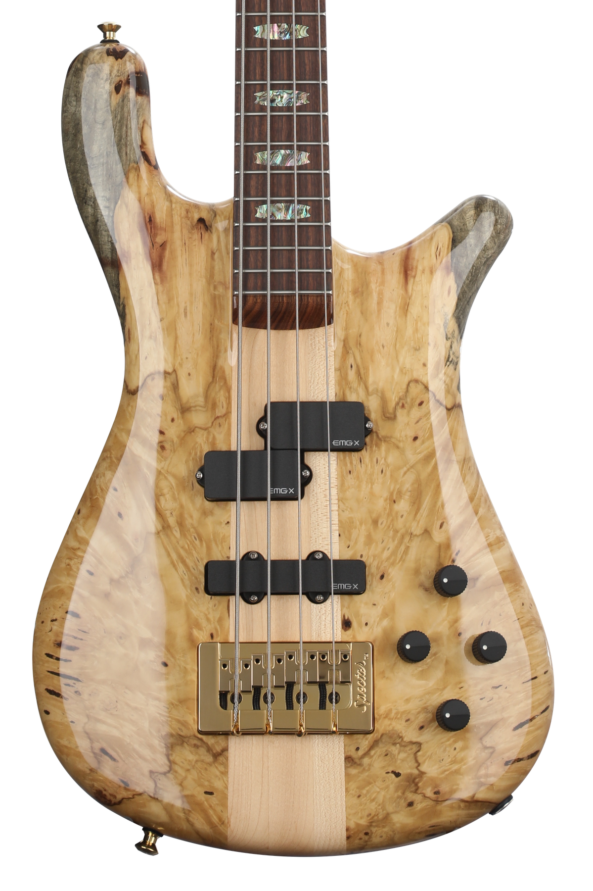 ギター sahana guitars buckeye burl Spector USA NS-2 Buckeye Burl Bass Guitar - Natural Gloss