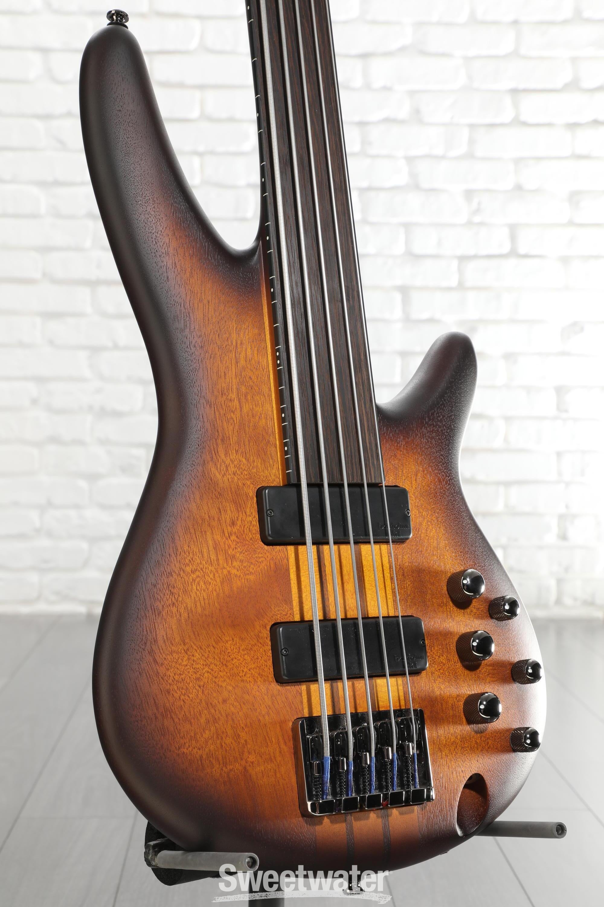 Ibanez Bass Workshop SRF705 Fretless Bass Guitar - Brown Burst