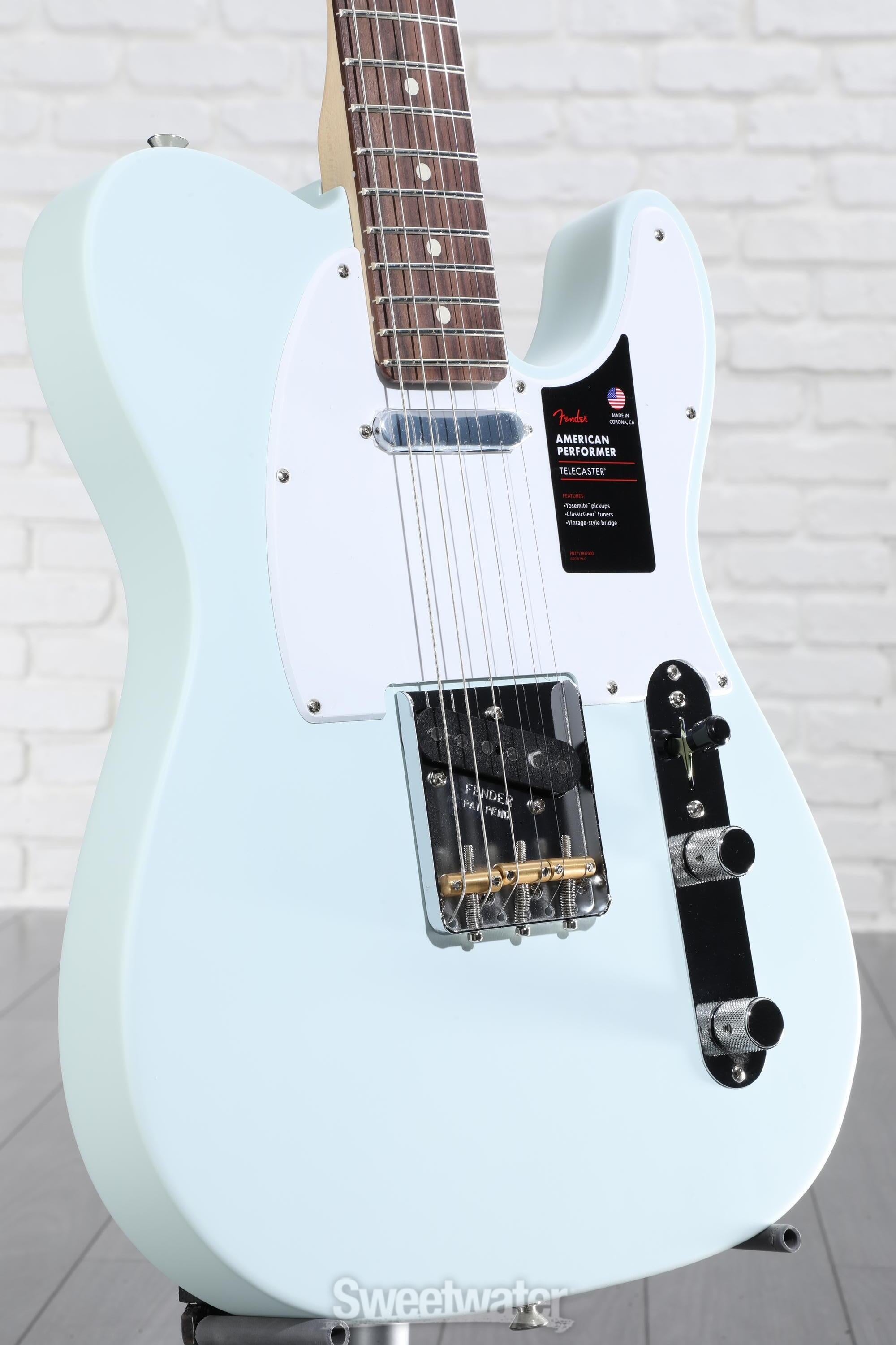 Fender American Performer Telecaster - Satin Sonic Blue with Rosewood  Fingerboard