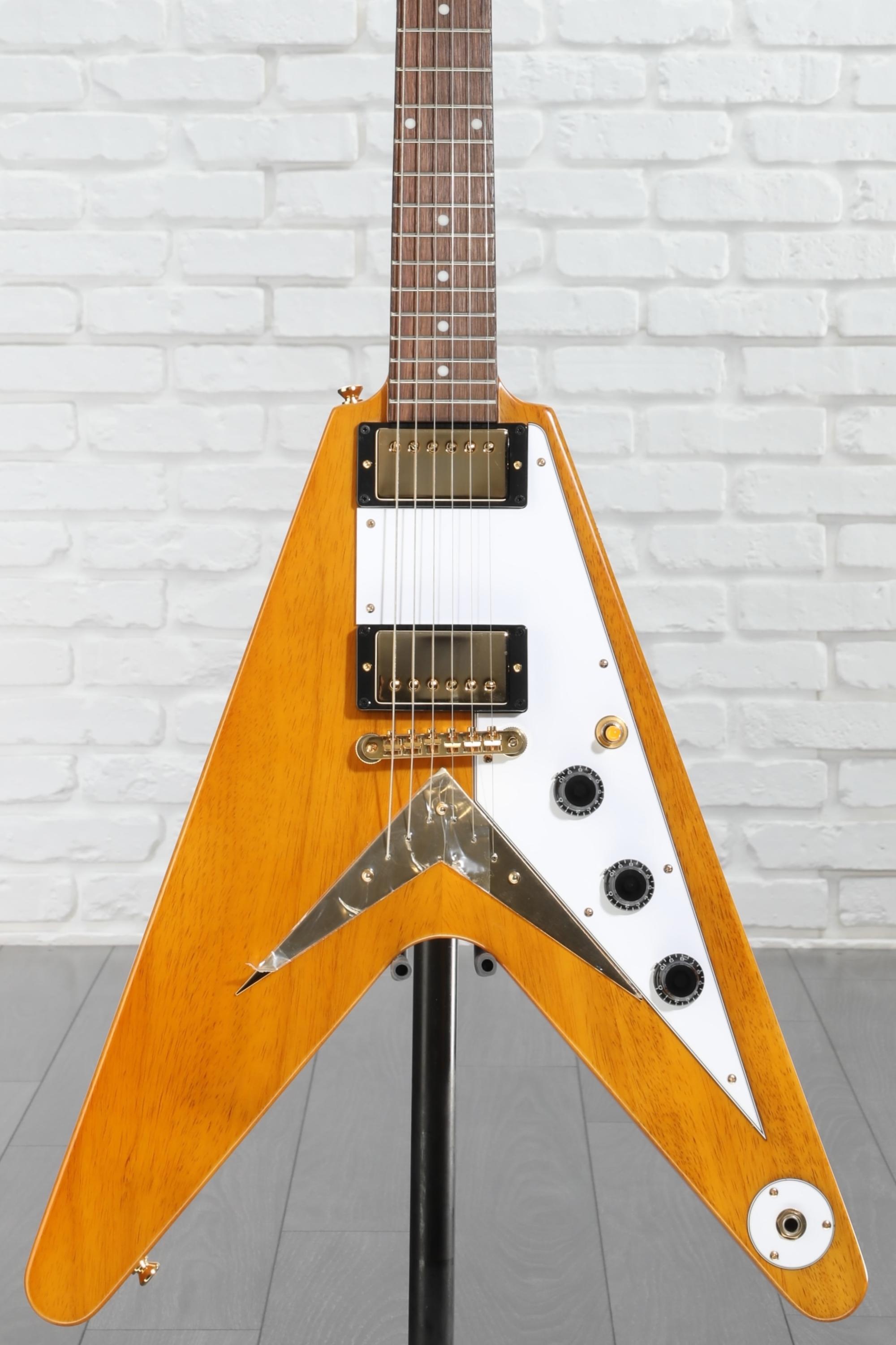 ギター Epiphone 1958 Korina Flying V Epiphone 1958 Korina Flying V Electric Guitar - Natural