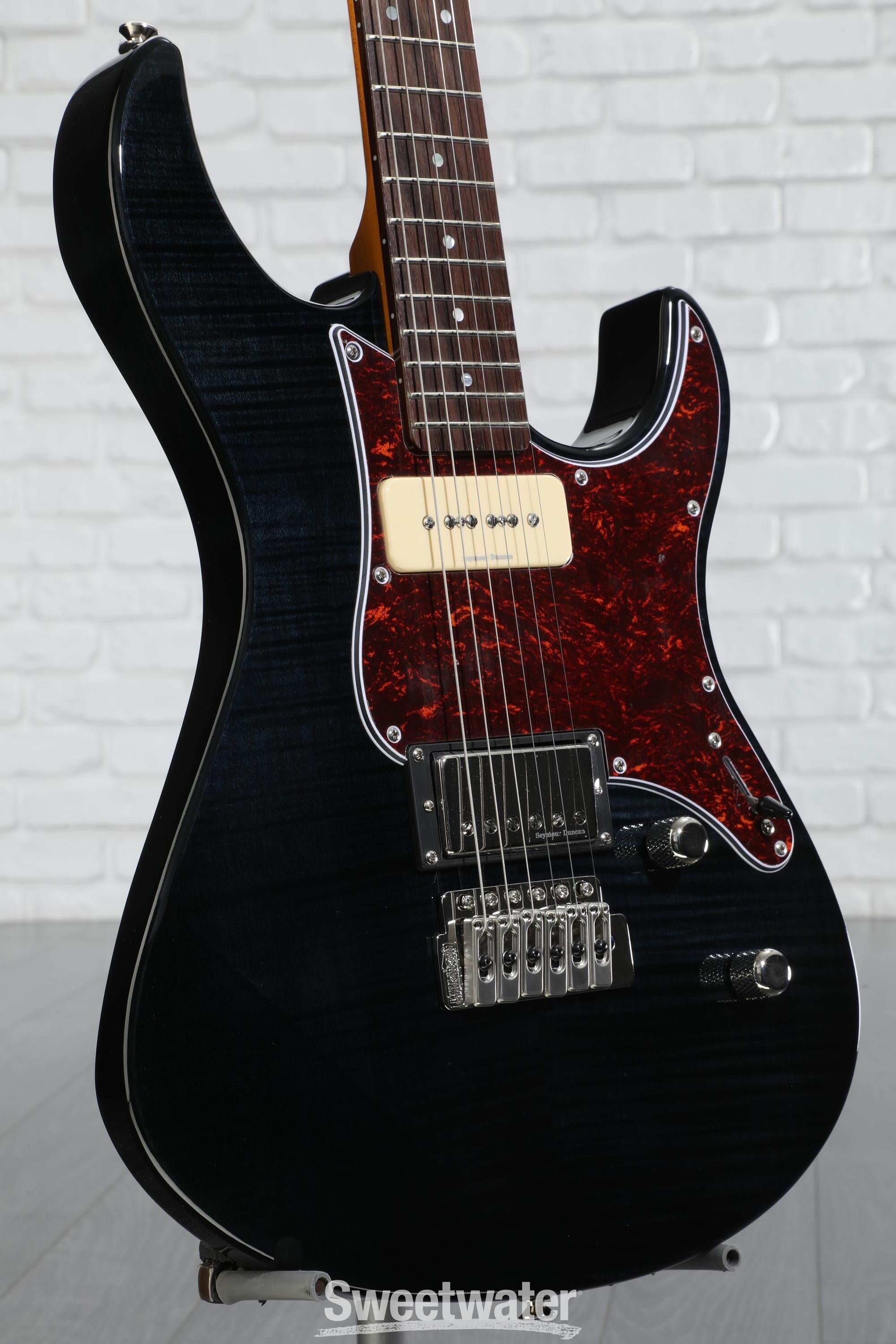 Yamaha PAC611VFM Pacifica Electric Guitar - Trans Black