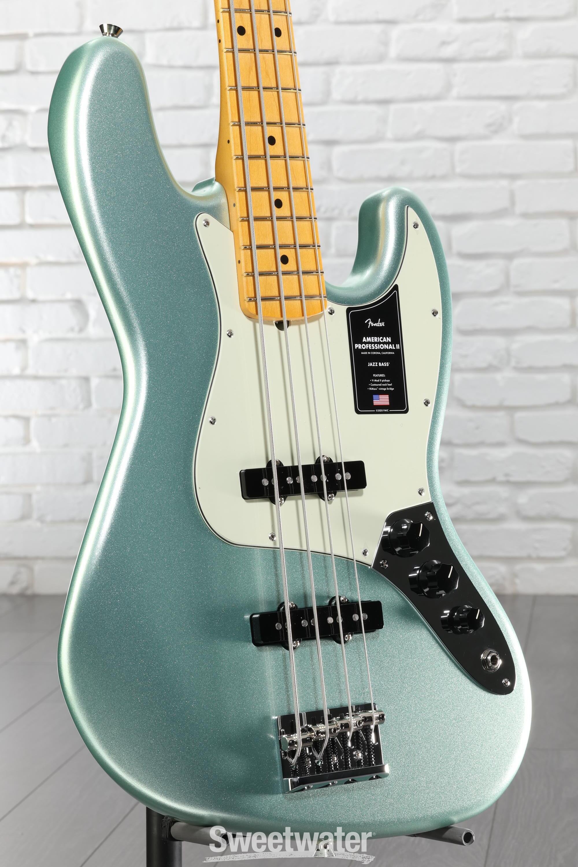 Fender American Professional II Jazz Bass - Mystic Surf Green with