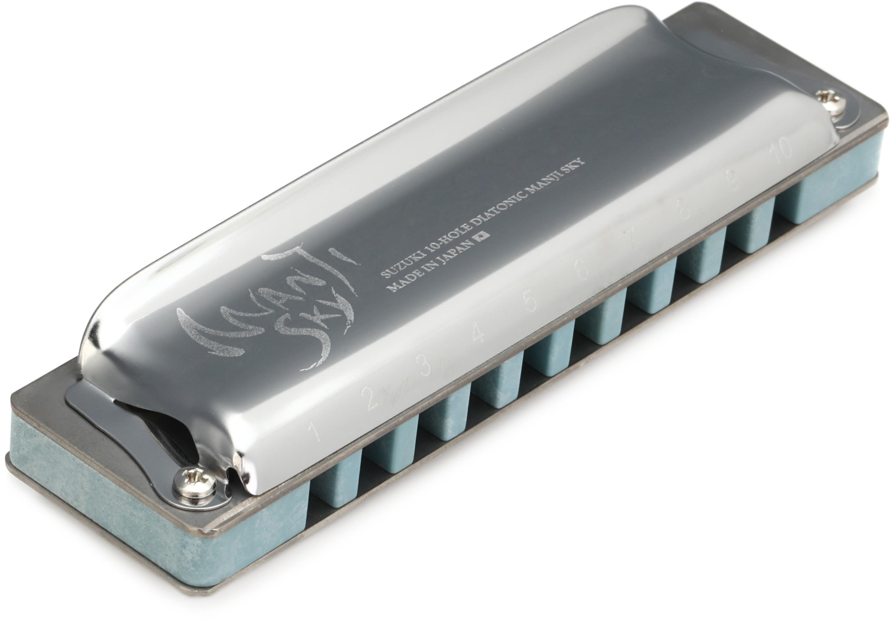 Suzuki M-20s Manji Sky 10-hole Diatonic Harmonica - D Major 8790₽