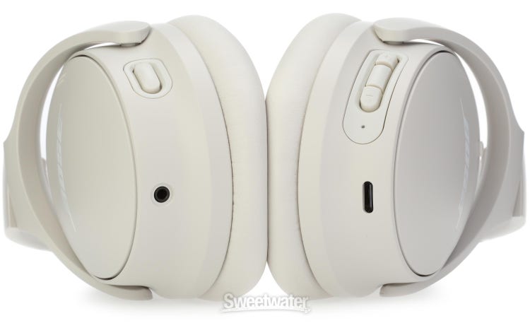  Bose QuietComfort Wireless Noise Cancelling Headphones,  Bluetooth Over Ear Headphones with Up To 24 Hours of Battery Life, White  Smoke : Electronics