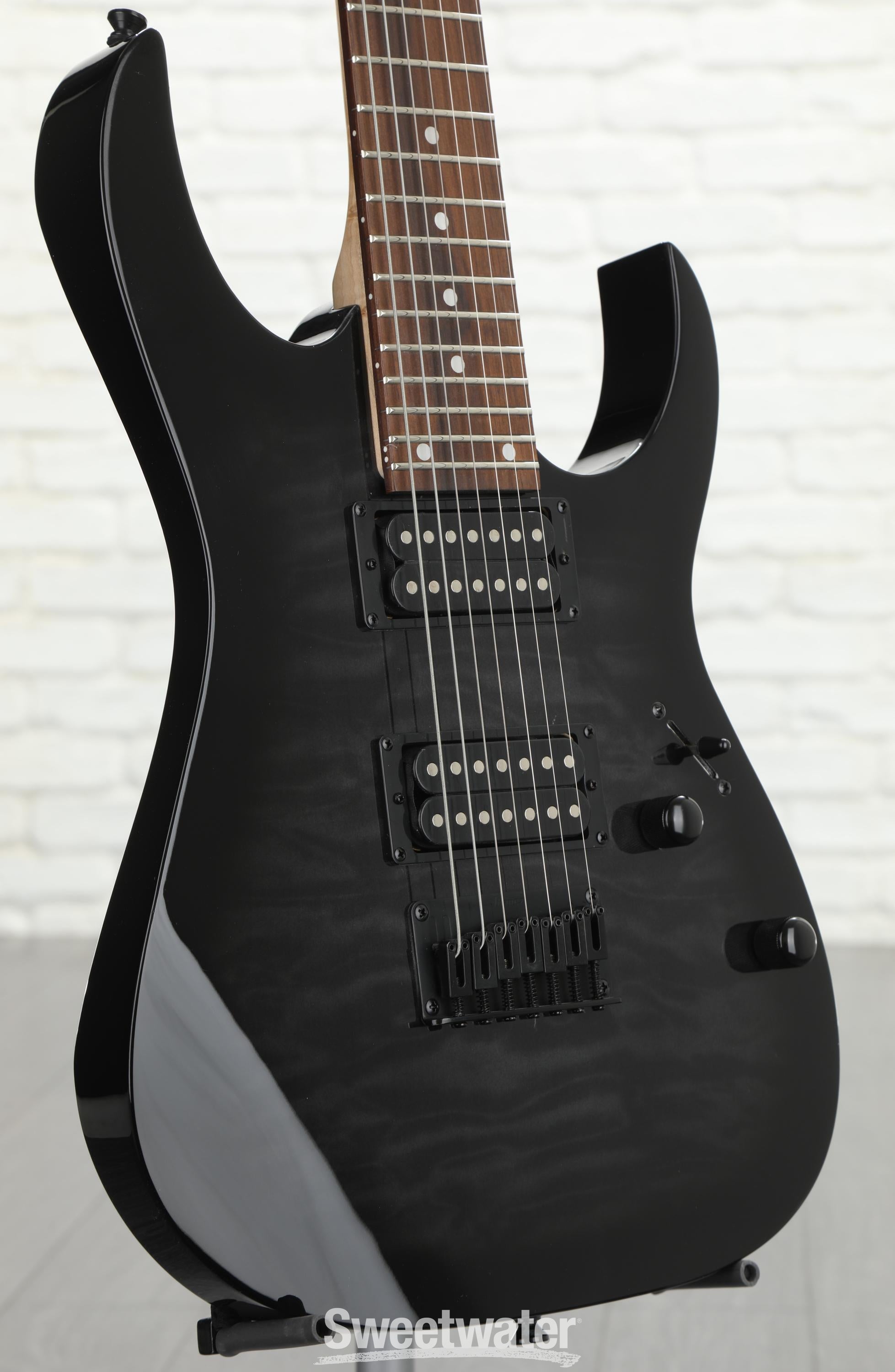 Ibanez Gio GRG7221QA - Transparent Black Sunburst