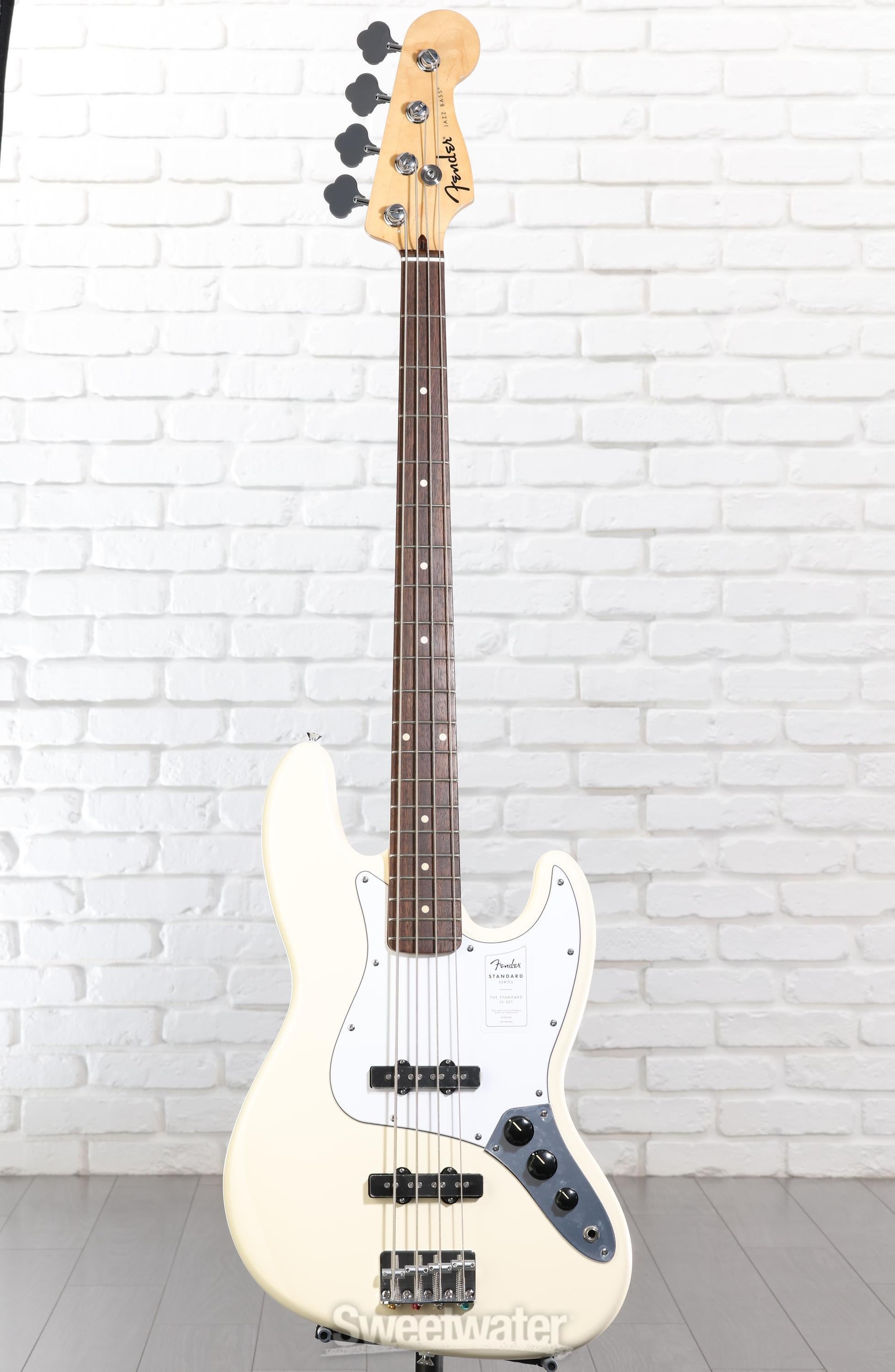 Fender Standard Jazz Bass - Olympic White, Laurel Fingerboard