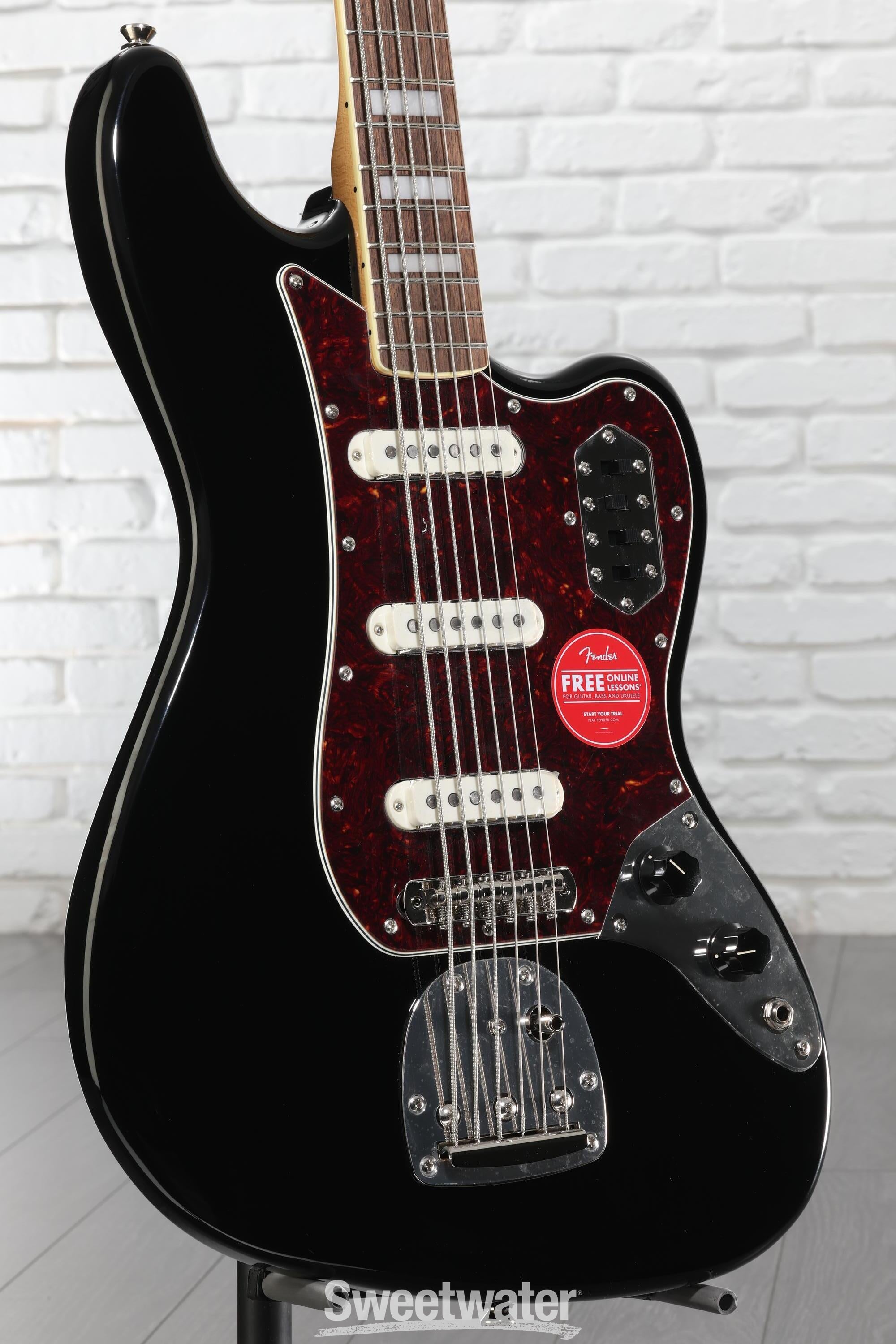 【美品】【値下げ交渉可】Squier classic vibe BassVI Squier Classic Vibe Bass VI Guitar - Black | Sweetwater