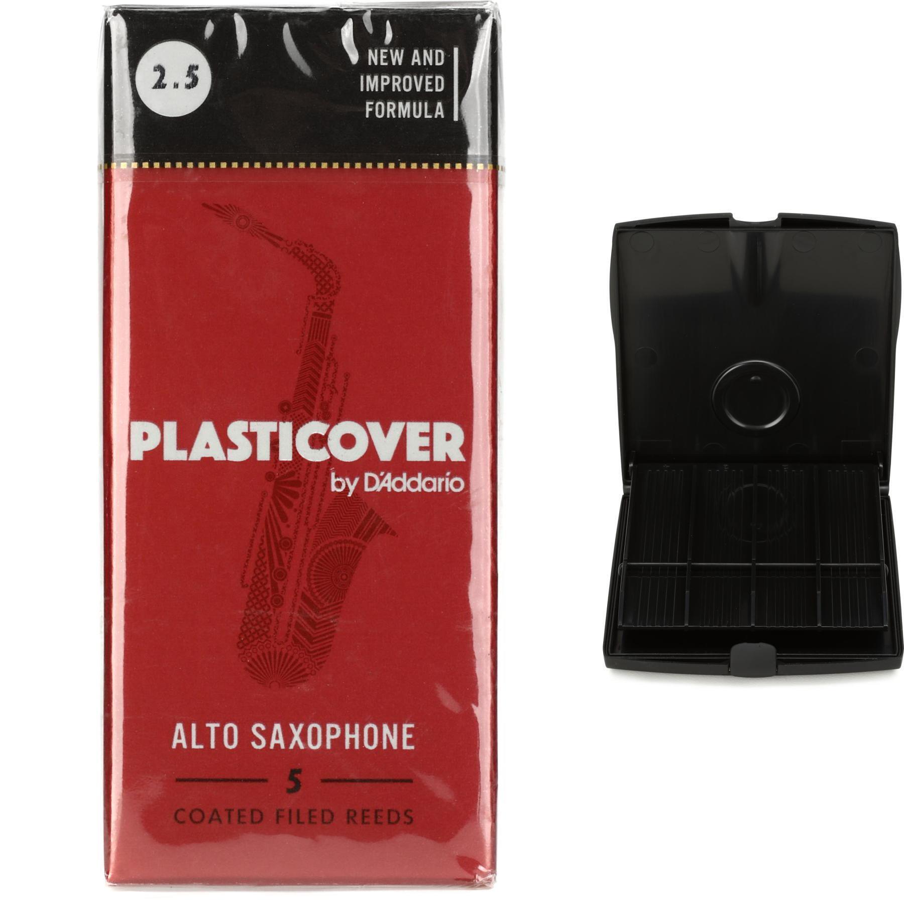 D'Addario Plasticover Alto Saxophone Reeds (5pack) with Reed Vitalizer