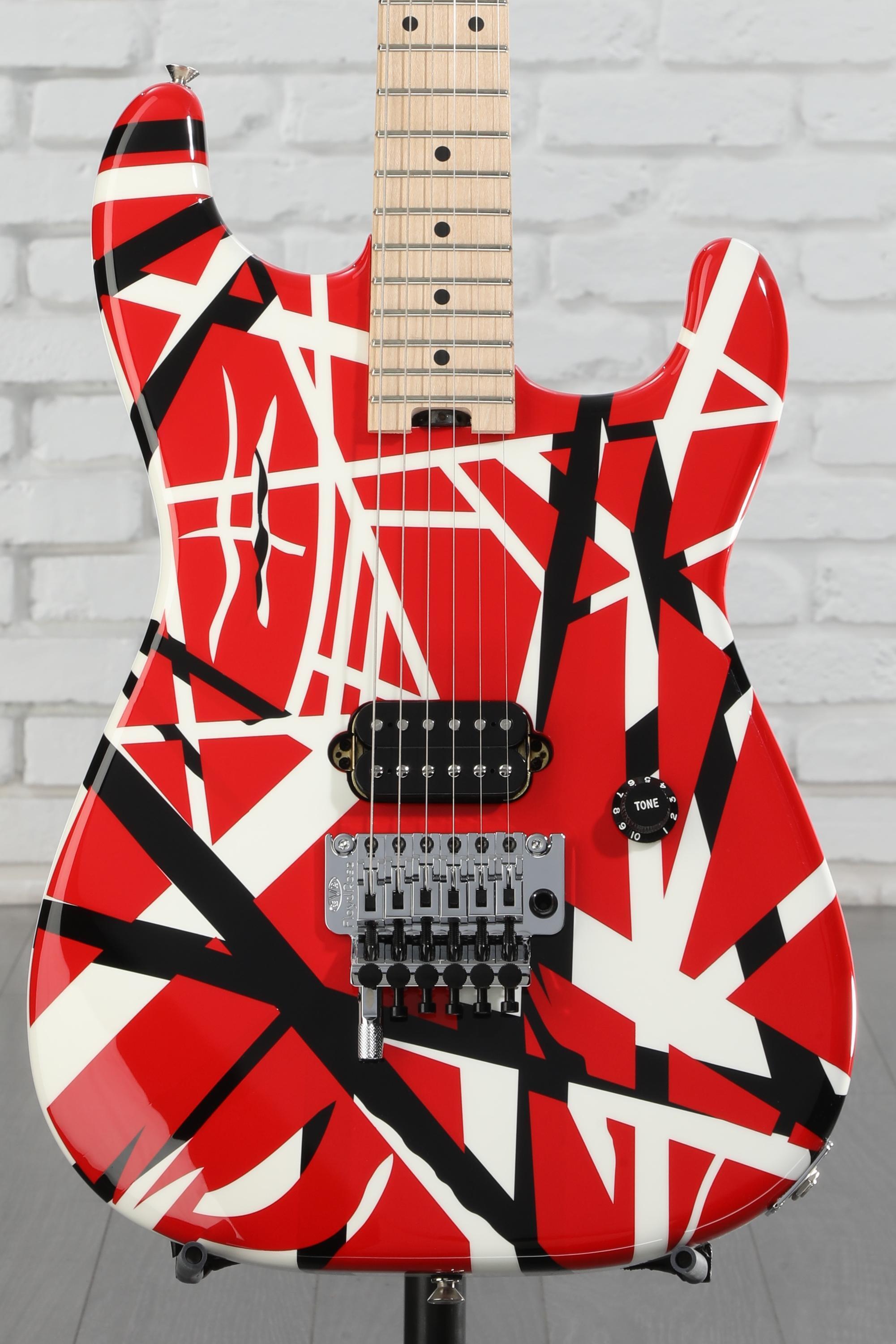 EVH Striped Series - Red with Black and White Stripes