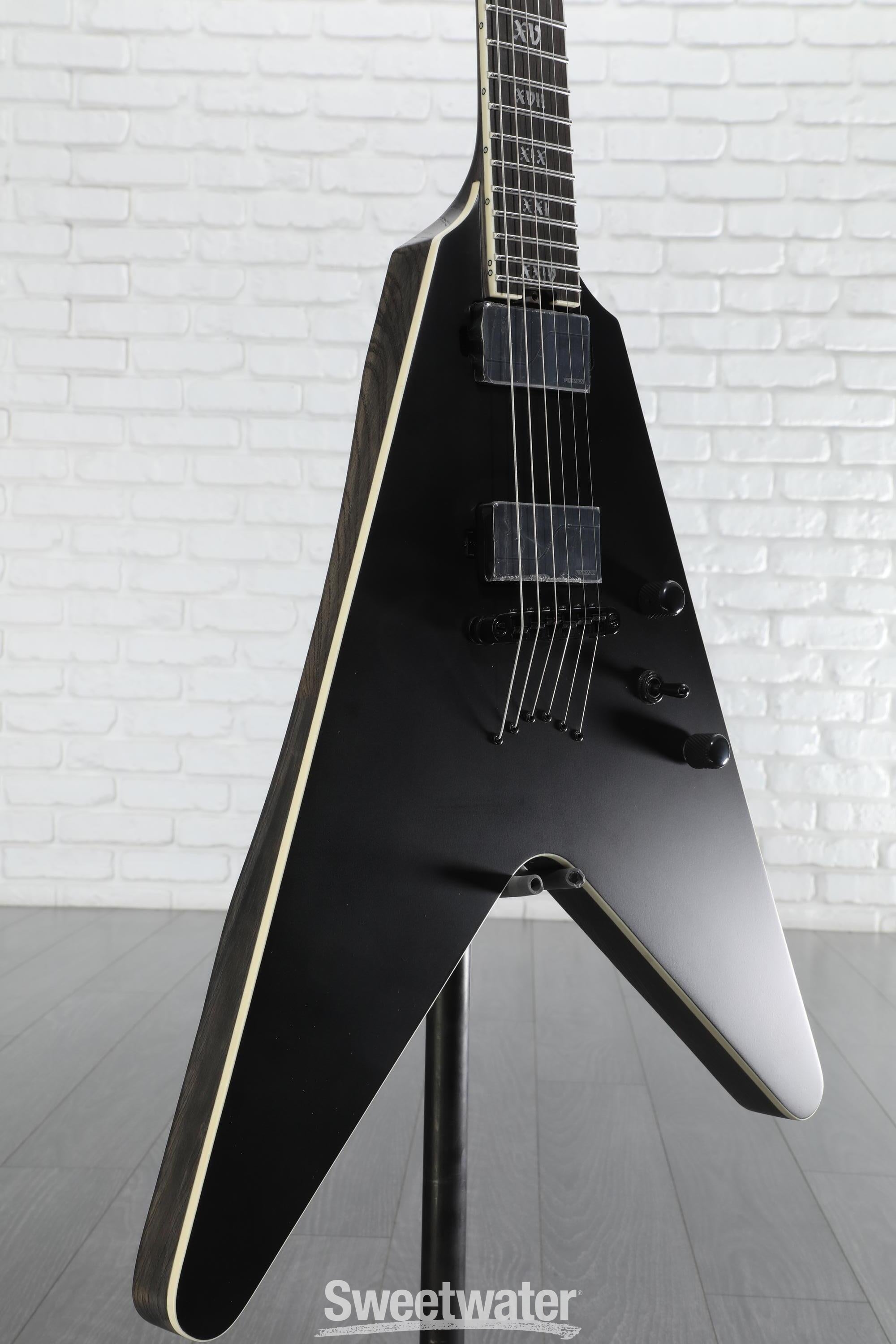 Schecter V-1 SLS Evil Twin - Satin Black | Sweetwater