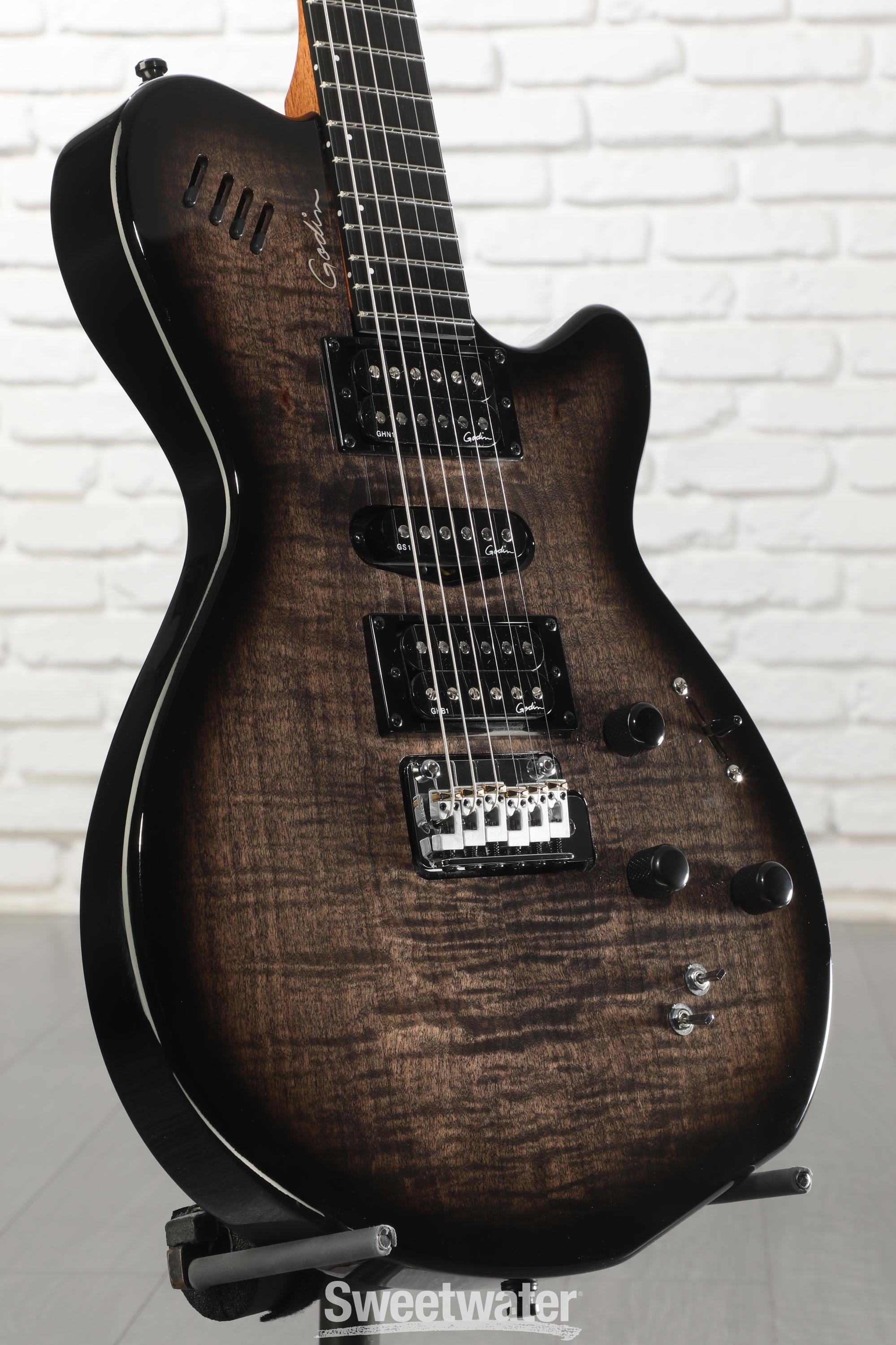 Photo of Godin xtSA Multi-Voice Electric Guitar - Trans Black