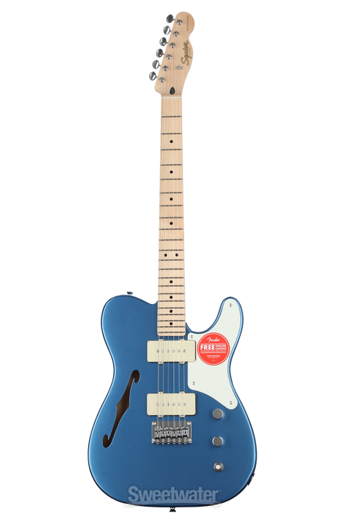 Squier Paranormal Cabronita Telecaster Thinline - Lake Placid Blue with  Parchment Pickguard
