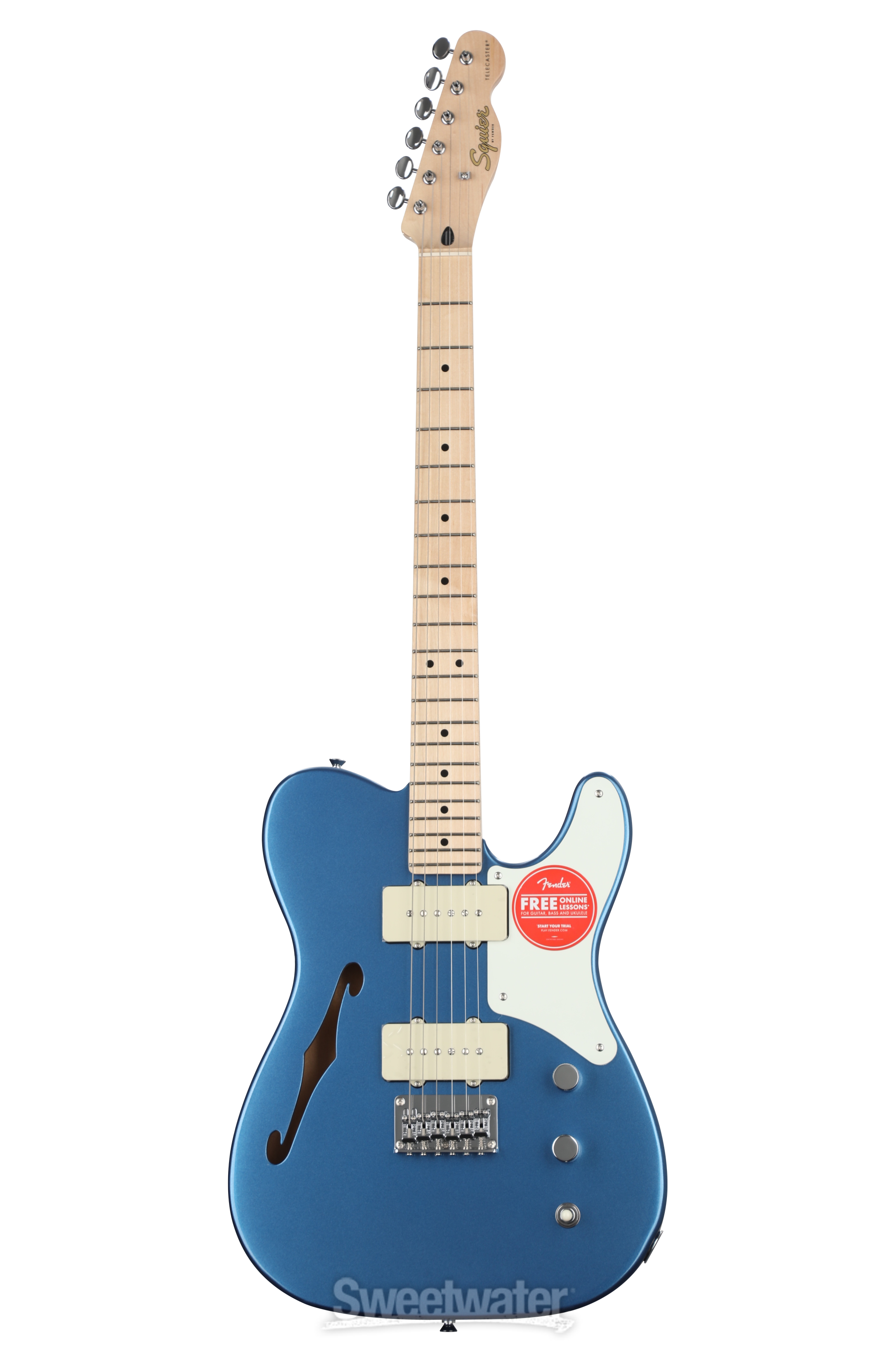 Squier Paranormal Cabronita Telecaster Thinline Lake Placid Blue with Parchment Pickguard