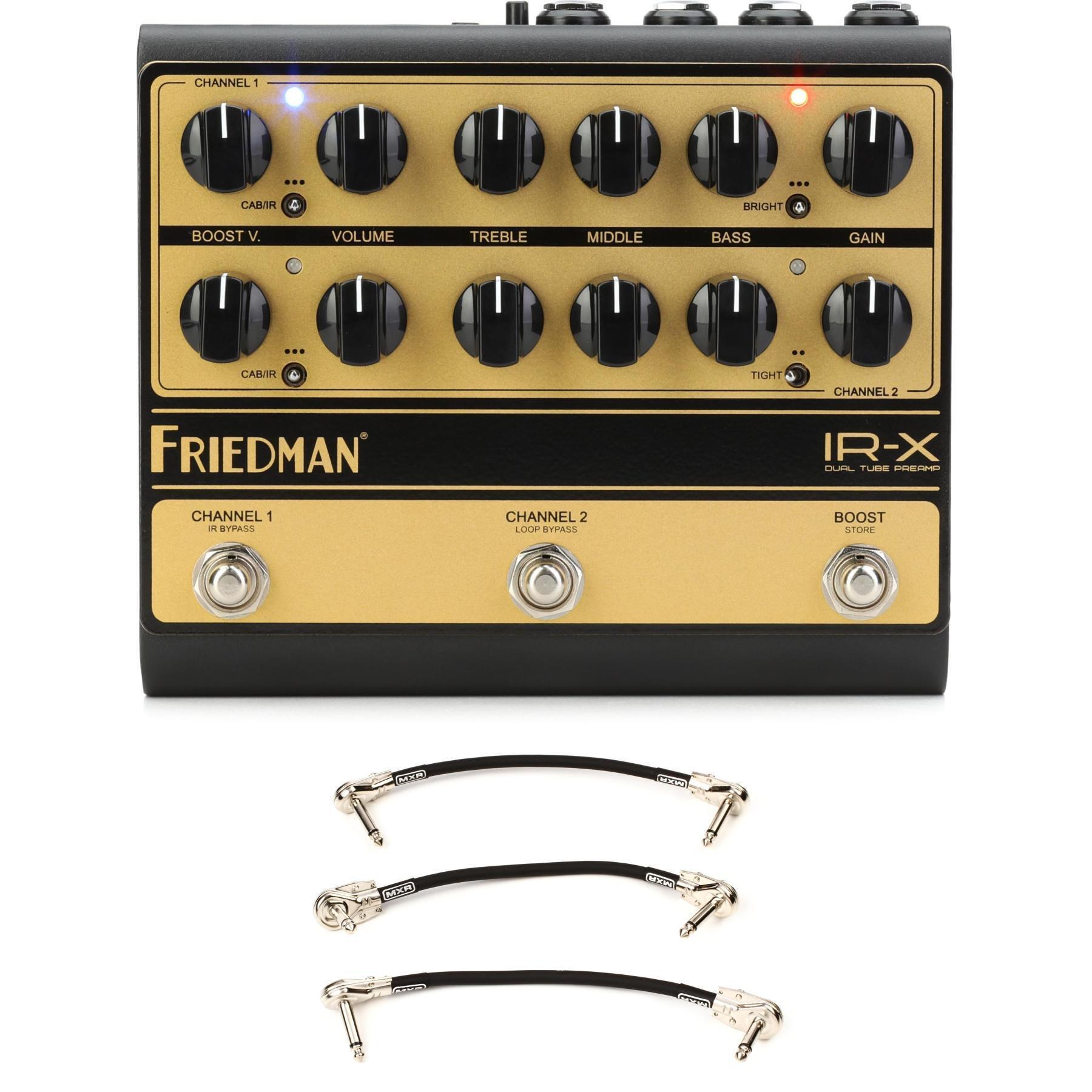 Friedman IR-X Dual Tube Preamp and DI with 3 Patch Cables