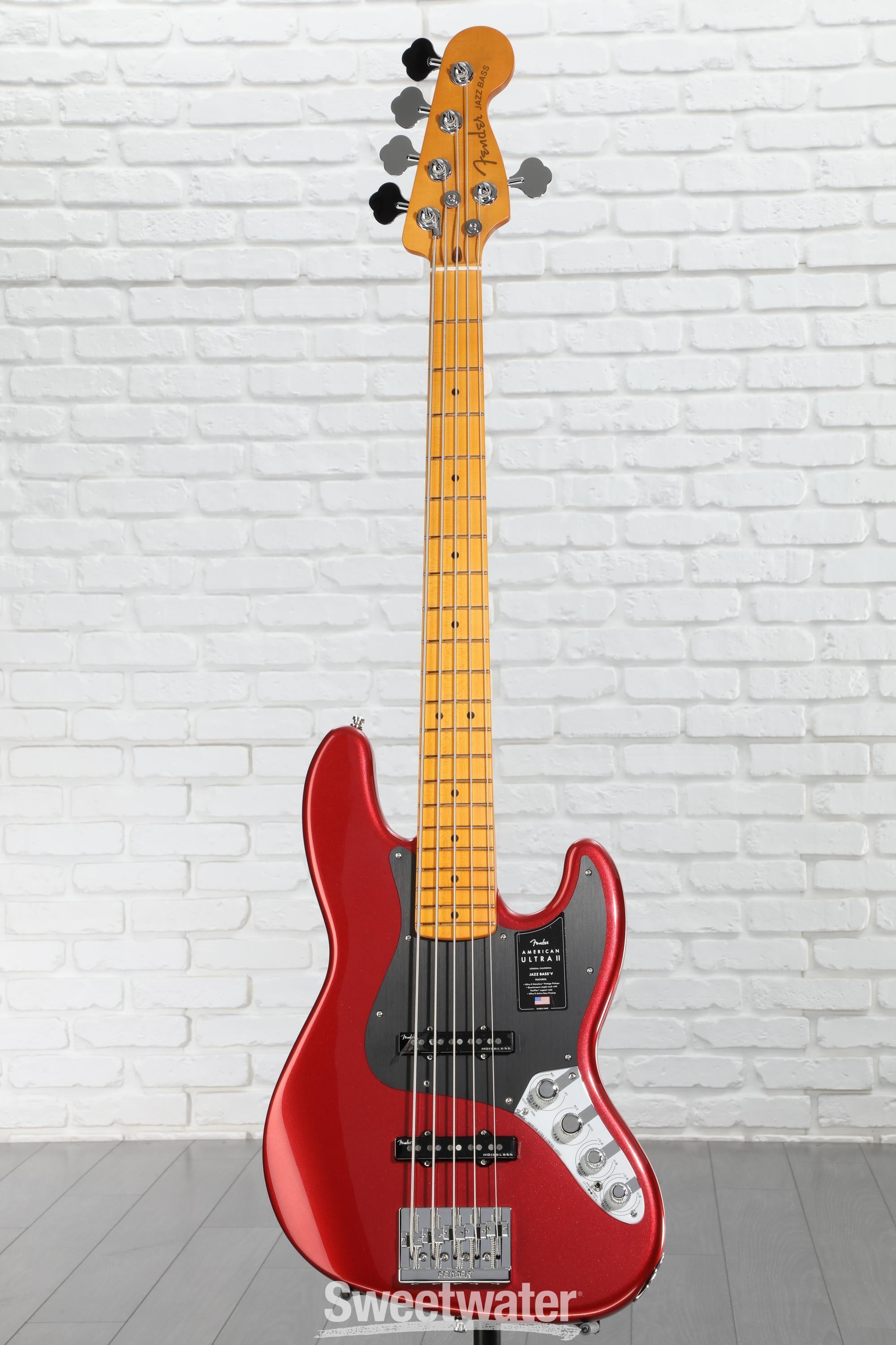 Fender American Ultra II Jazz Bass V - Sinister Red, Maple