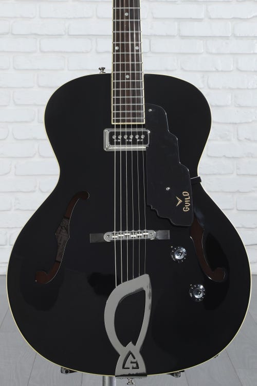 Guild T-50 Slim Dynasonic Hollowbody Guitar - Black