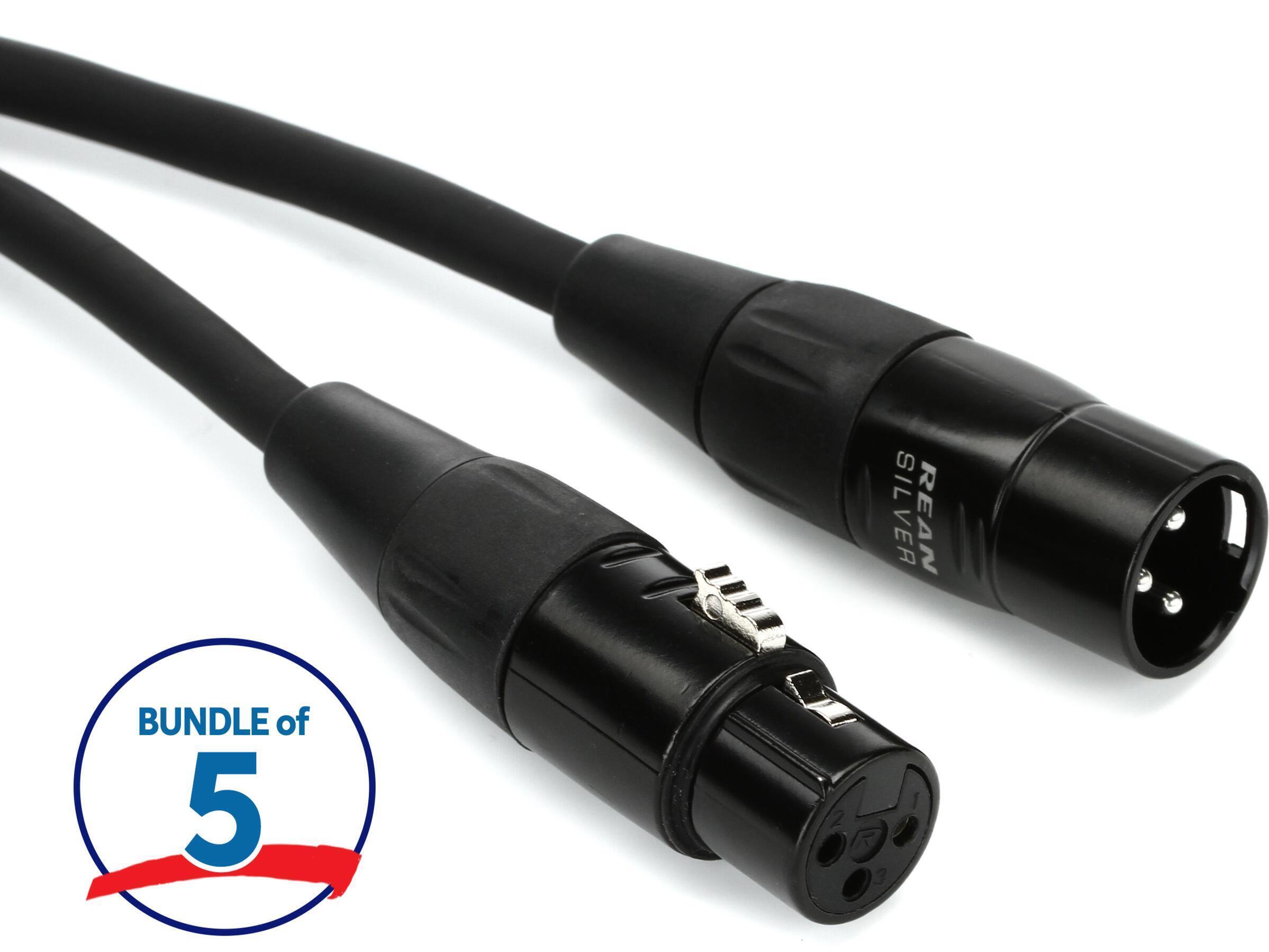 Photo of Hosa HMIC-010 Pro Microphone Cable 5-Pack - 10 foot