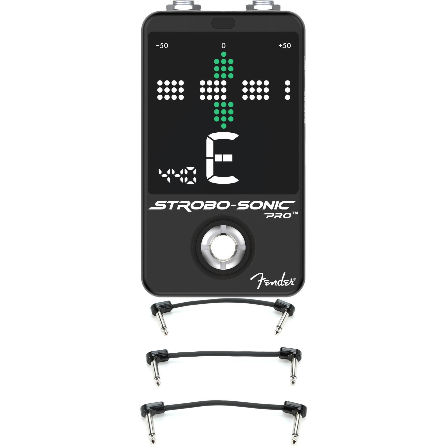 Fender Strobo-Sonic Pro Tuner Pedal with Patch Cables