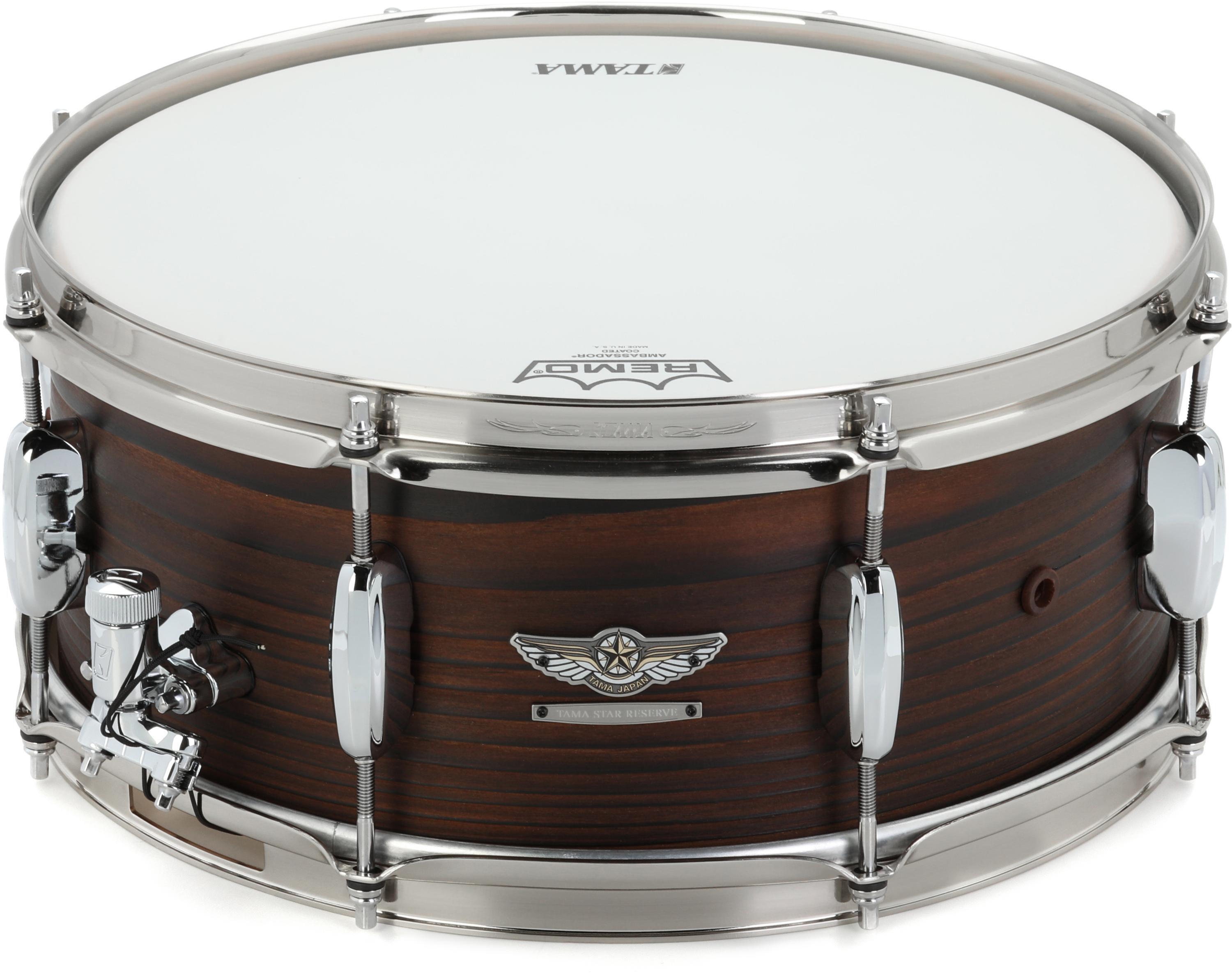 Tama Star Reserve Solid Japanese Cedar Snare Drum - 6 x 14-inch - Burnt  Oiled Cedar