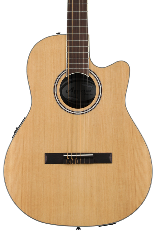 Ovation Applause AB24CC 4S Mid Depth Classical Acoustic electric Guitar Natural Satin