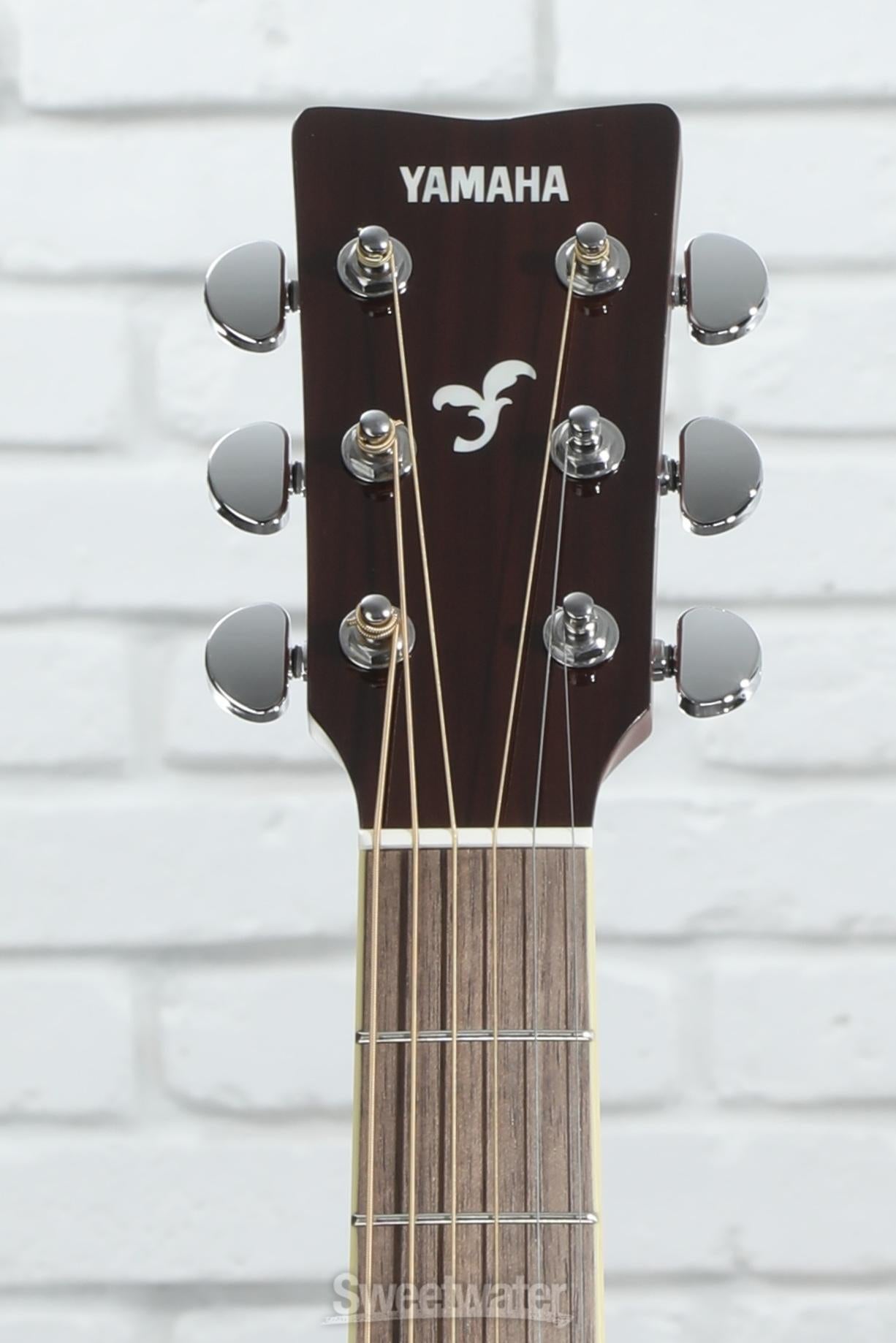 YAMAHA FG820 Acoustic Guitar Black and Soft Case Set Good