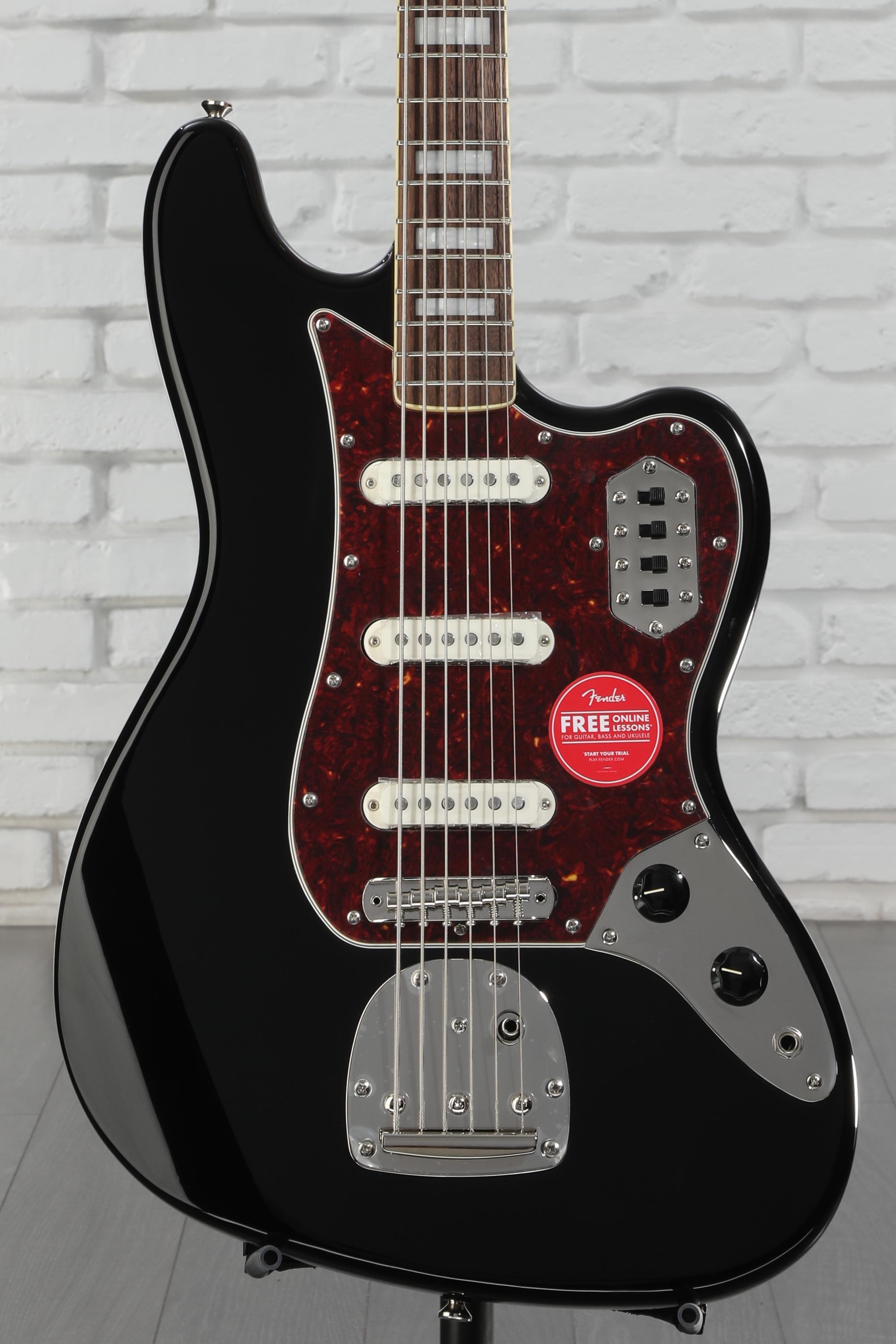 ベース Squier by Fender Classic Vibe Bass VI Squier Classic Vibe Bass VI Guitar - Black | Sweetwater