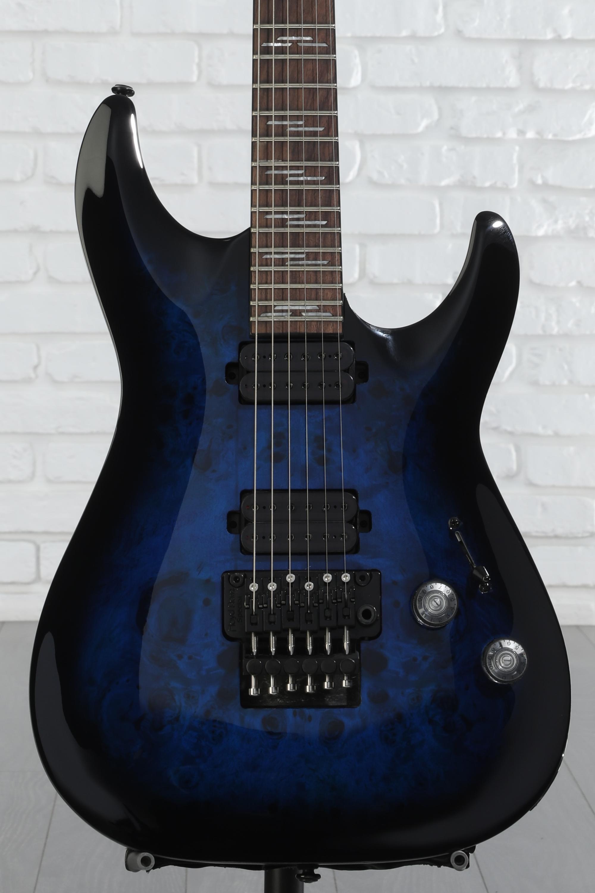 Schecter Omen Elite-6 FR Electric Guitar - See Thru Blue