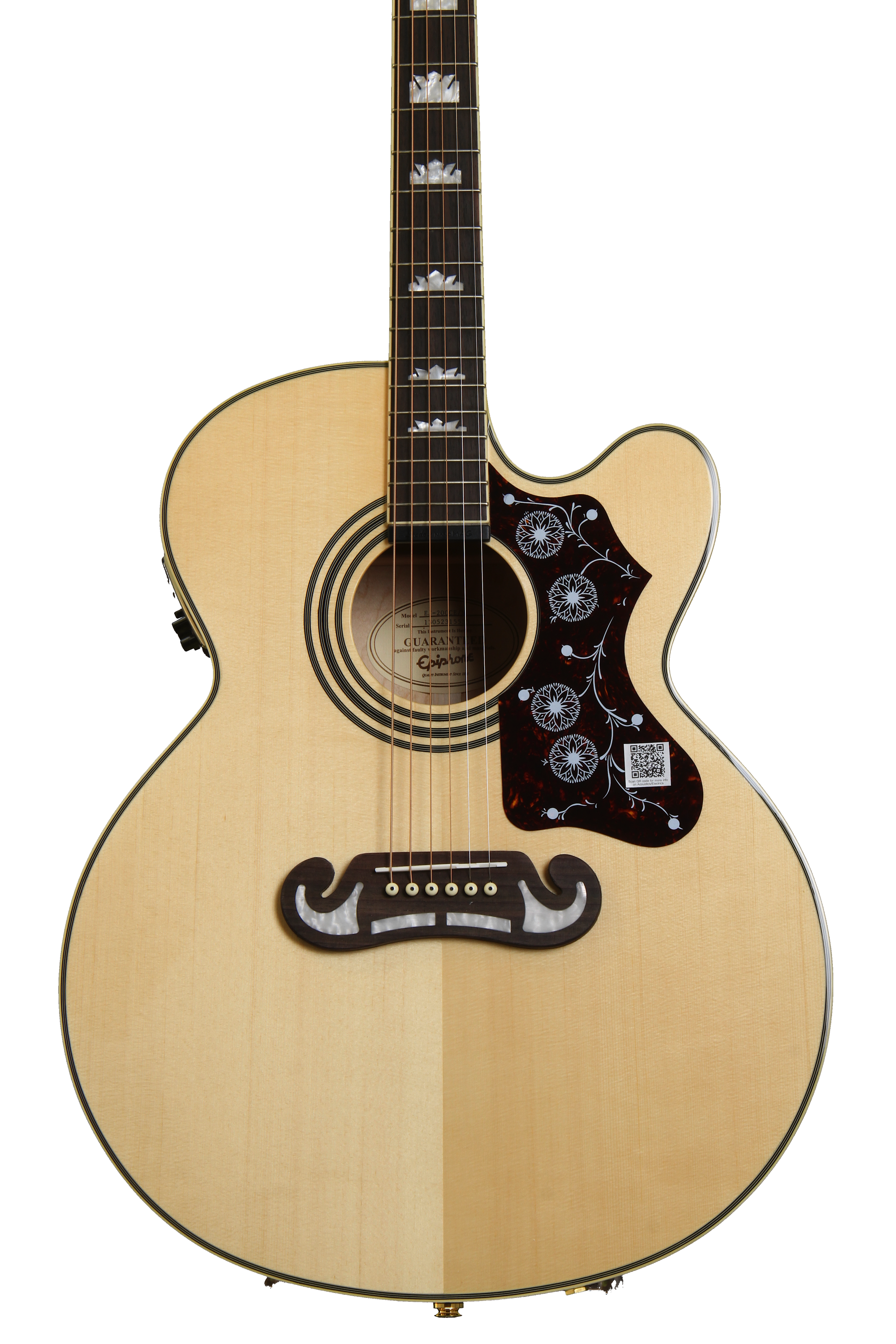 Epiphone EJ-200SCE - Natural | Sweetwater
