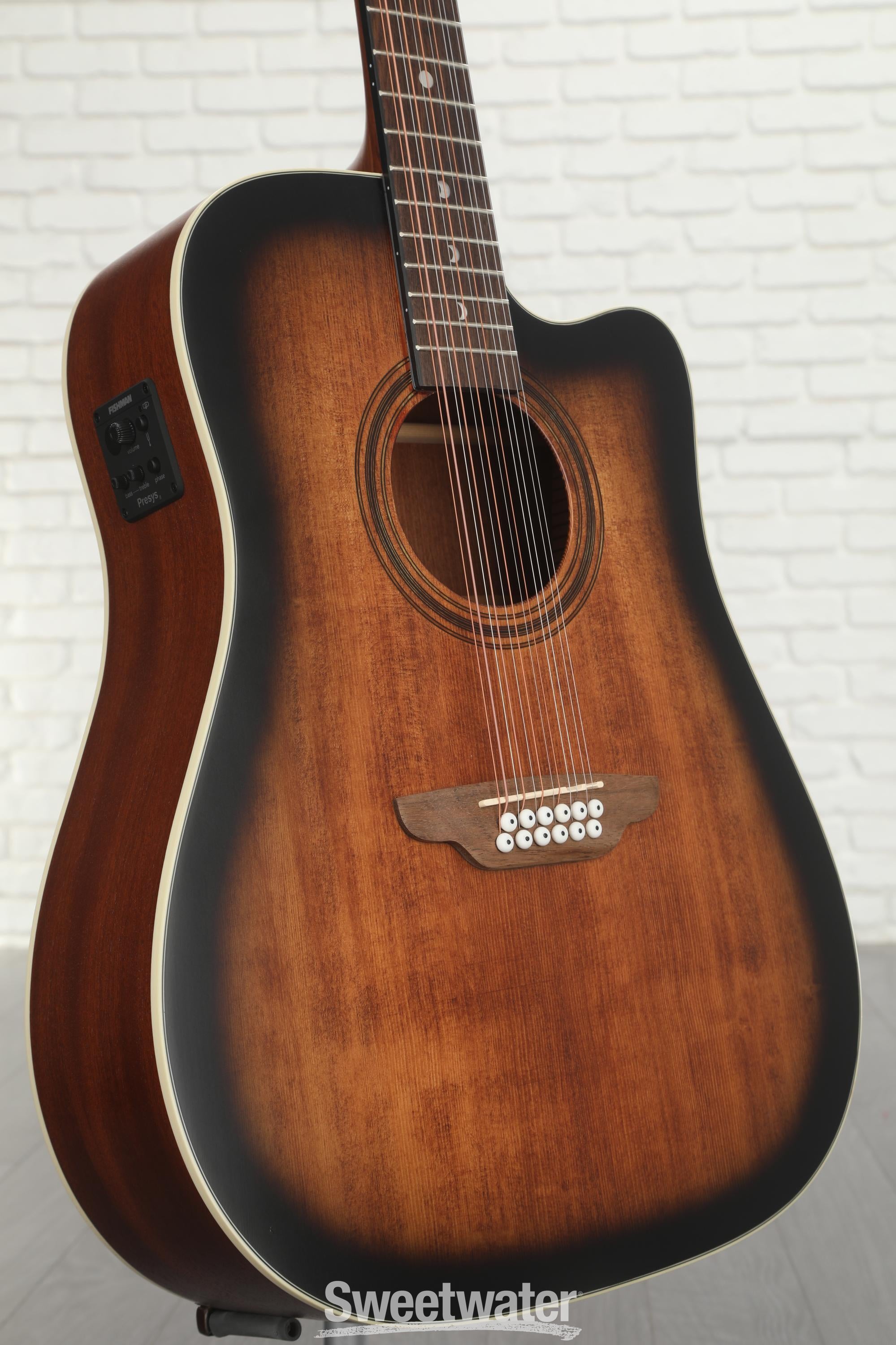 Photo of Luna Art Vintage 12-string Acoustic-electric Guitar - Distressed Vintage Brownburst