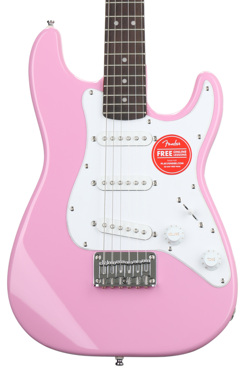 Squier Mini Strat - Pink w/ Rosewood Fingerboard | Sweetwater