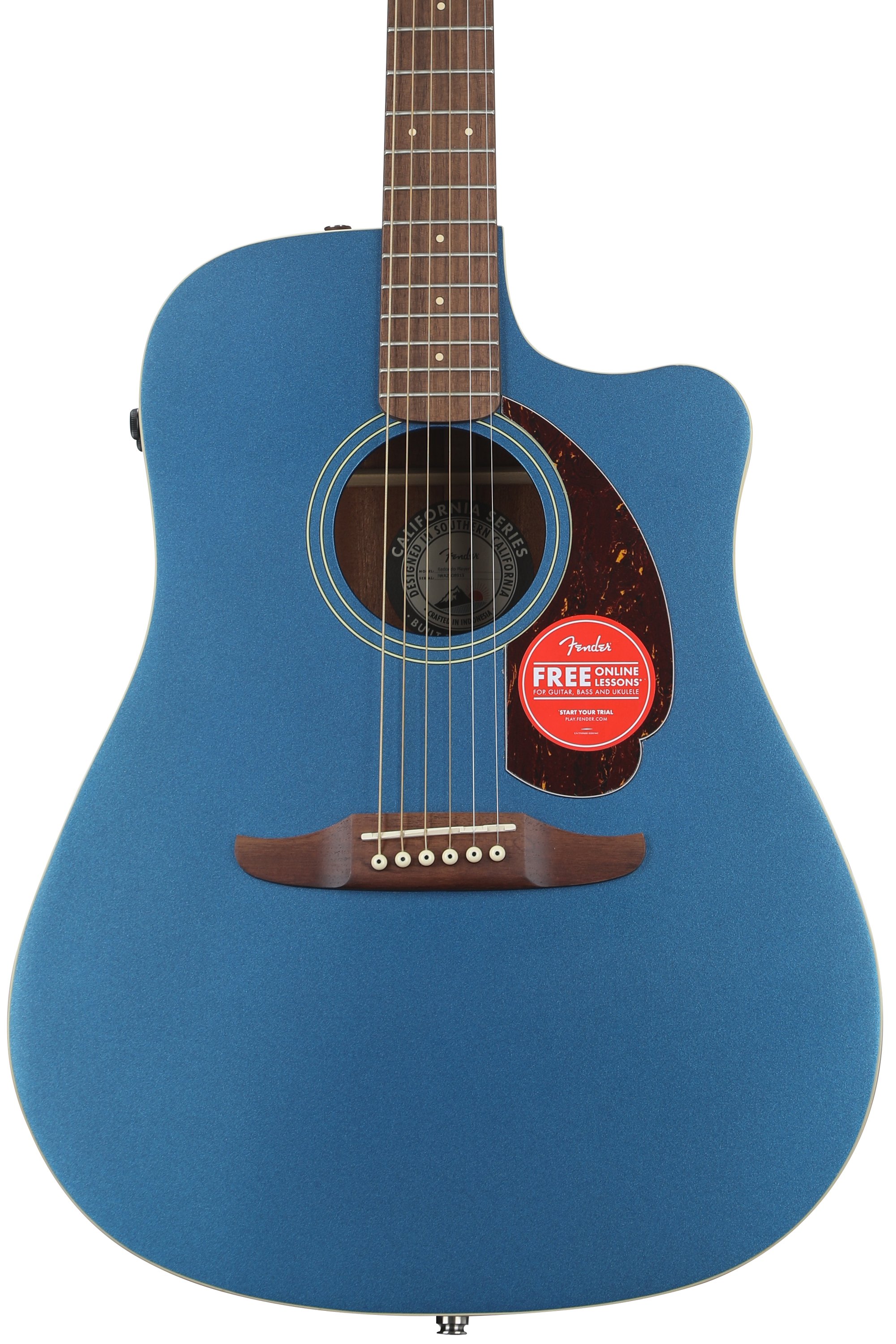Blue acoustic best sale electric guitar
