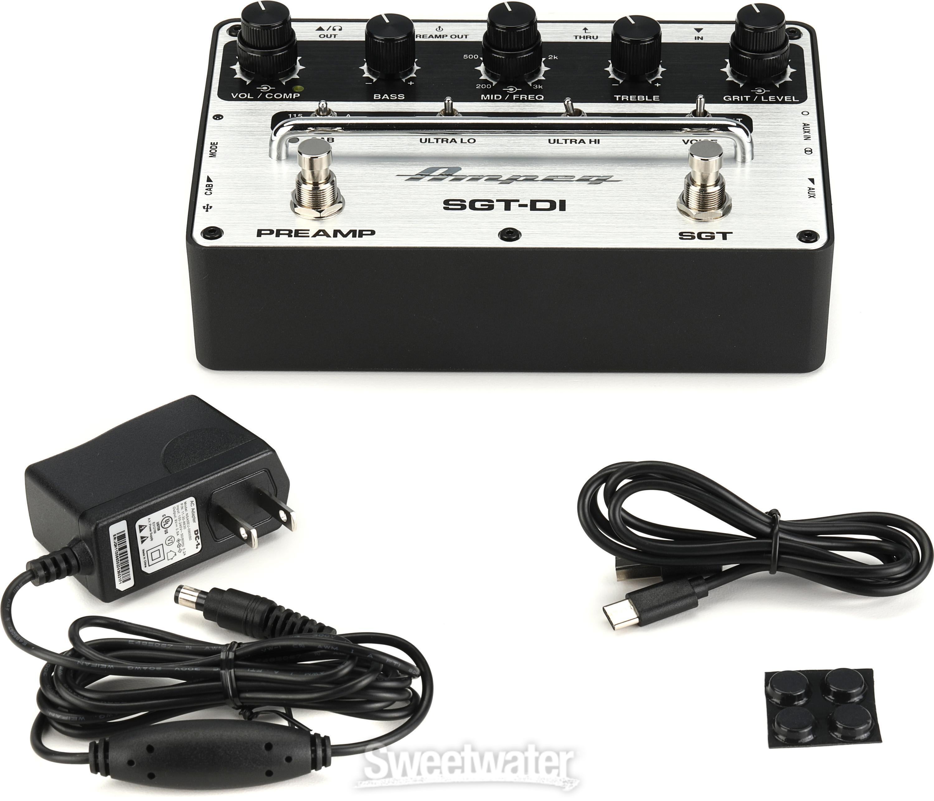 Ampeg SGT-DI Bass Preamp Pedal and DI | Sweetwater