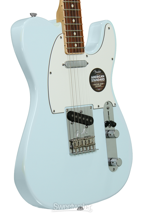 Fender Limited Edition American Standard Telecaster - Sonic Blue, Channel  Bound, Rosewood Fingerboard Reviews | Sweetwater