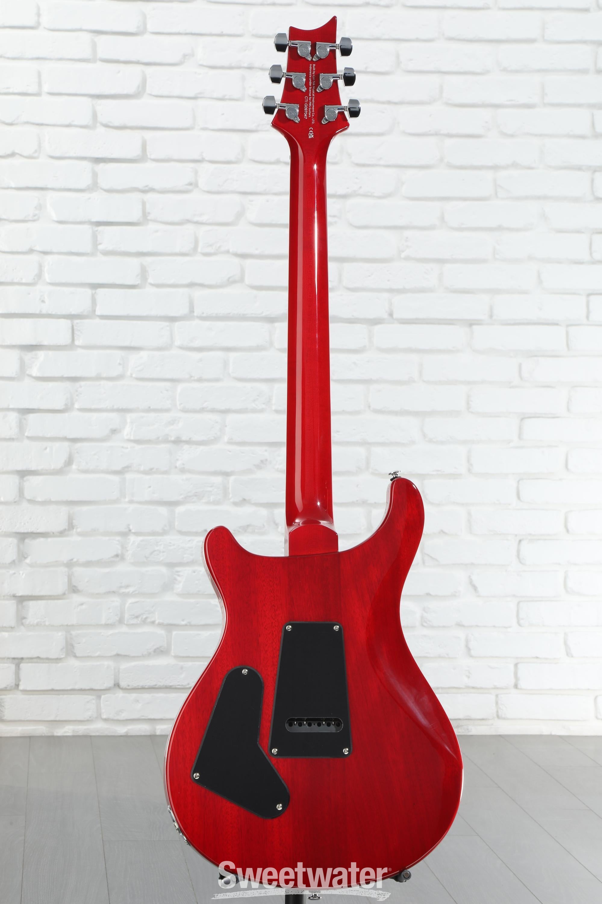 ギター SE Custom 24-08 QuiltCharcoalCherryBurst PRS SE Custom 24-08 Quilt Electric Guitar - Charcoal Cherry