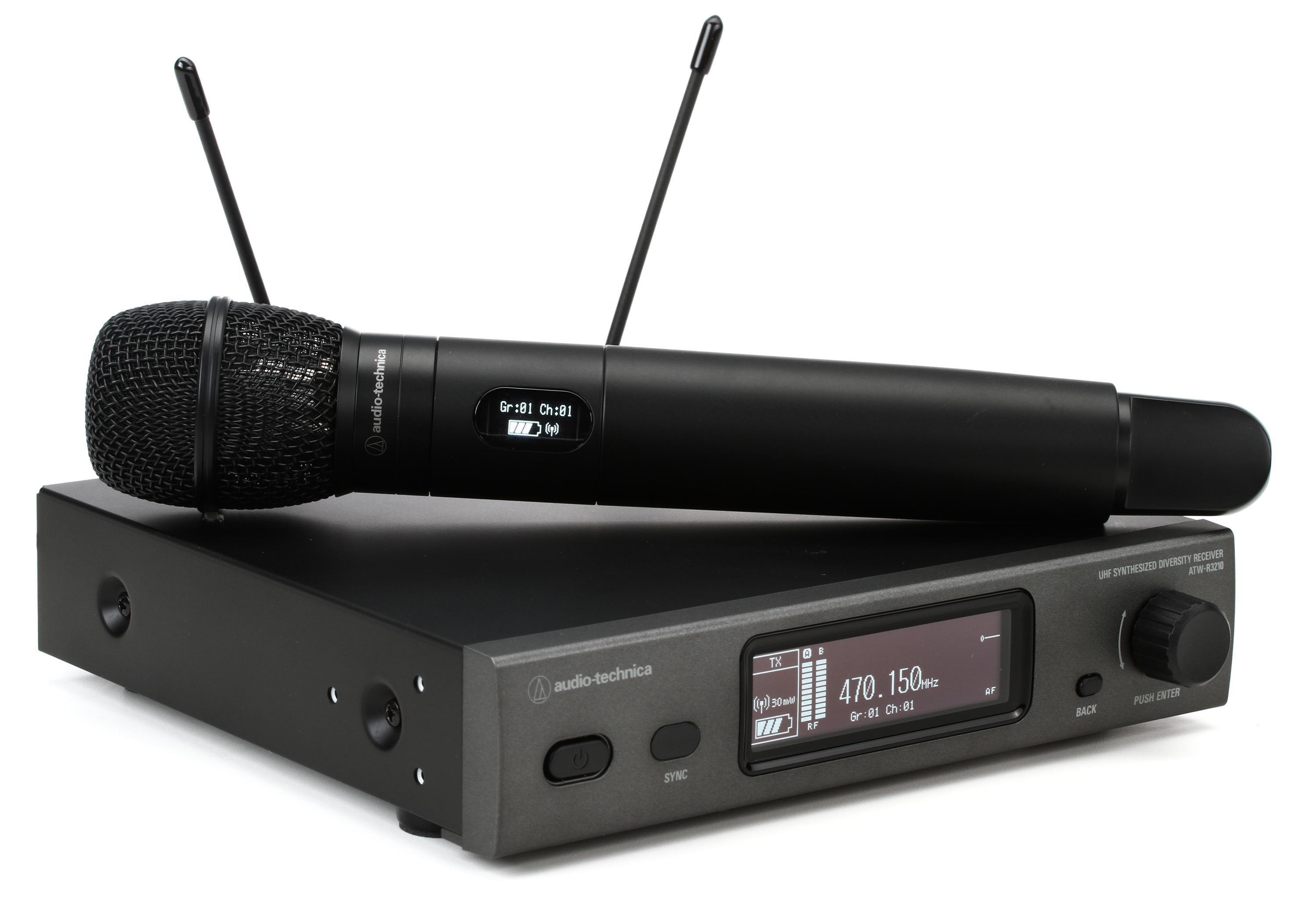 Audio-Technica ATW-3212/C710 Wireless Handheld Microphone System DE2 Band  Sweetwater