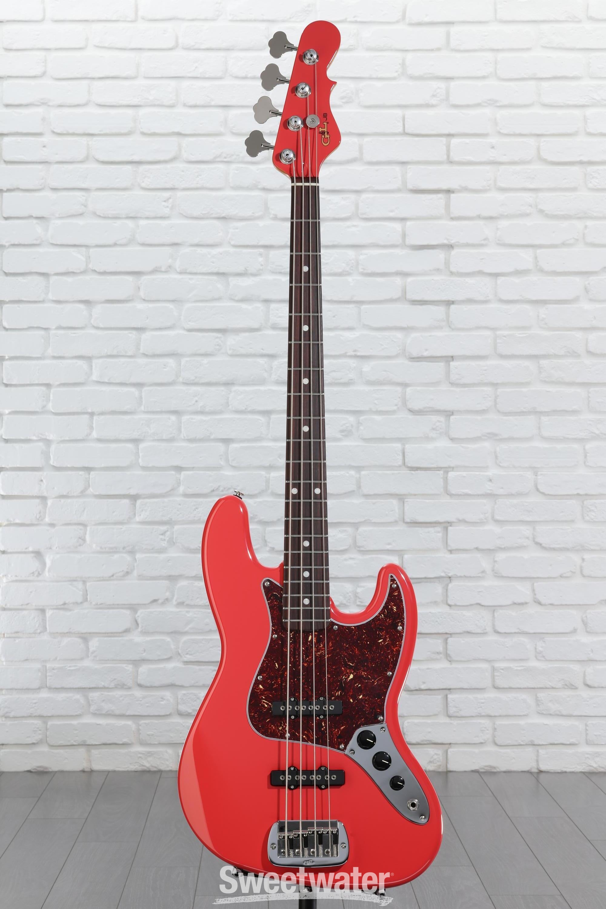 G&L Fullerton Deluxe JB MFD Electric Bass - Fiesta Red