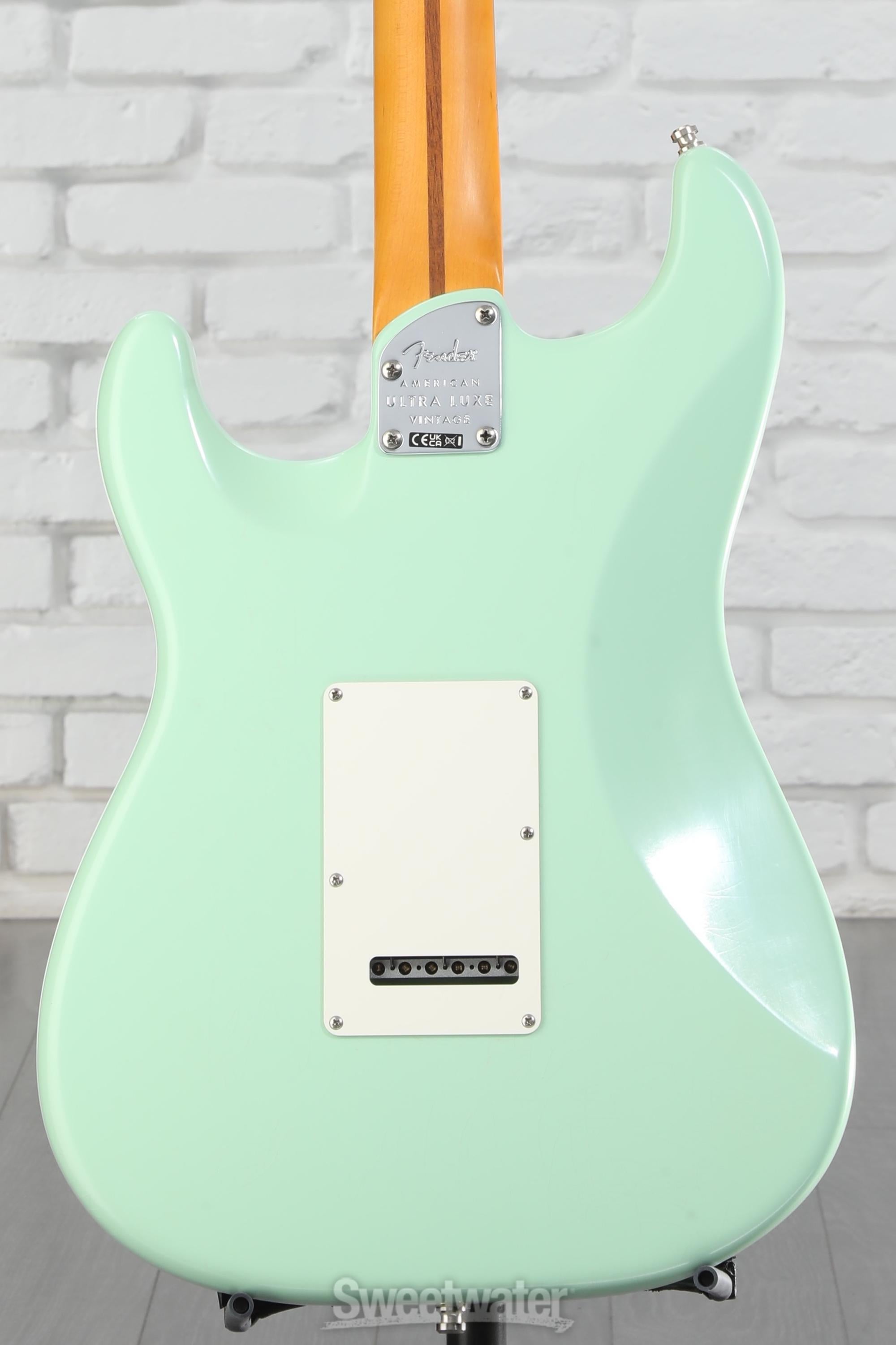 Fender American Ultra Luxe Vintage '60s Stratocaster Electric Guitar - Surf Green, Heirloom Lacquer