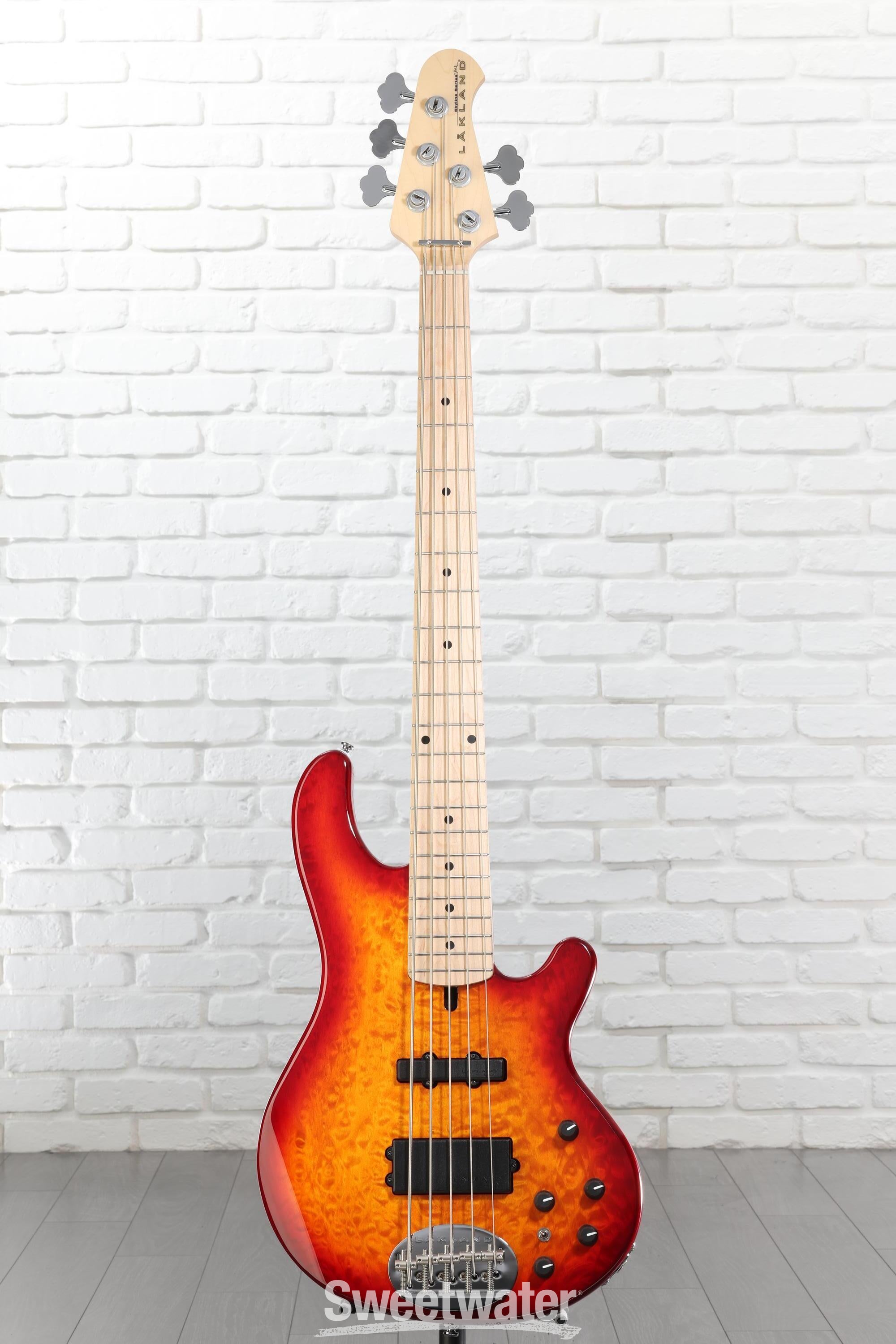 Lakland Skyline 55-02 Deluxe 5-string Bass Guitar - Honey Burst