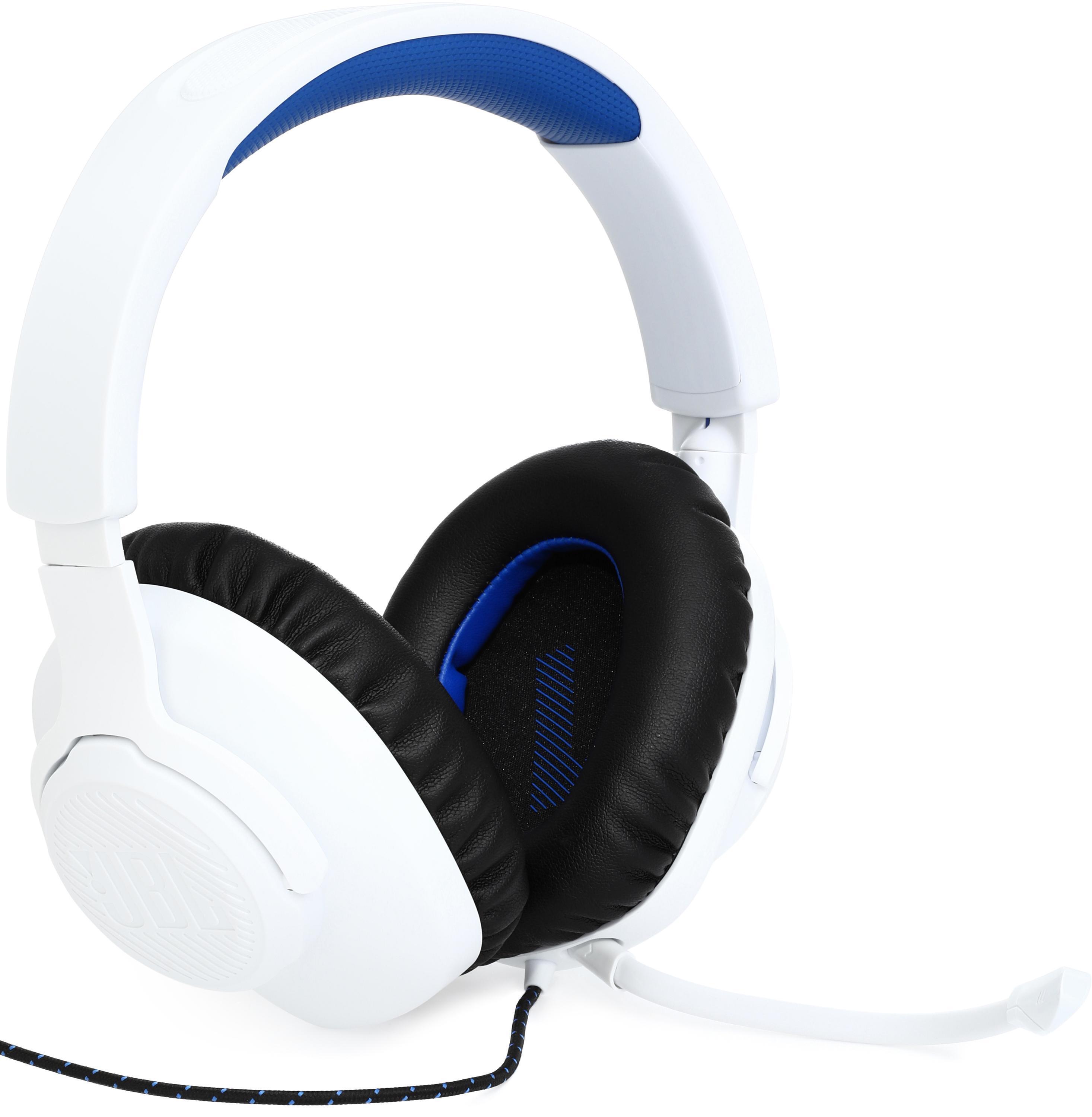 JBL Quantum 100P Console - Gaming Headset for Playstation (White) 