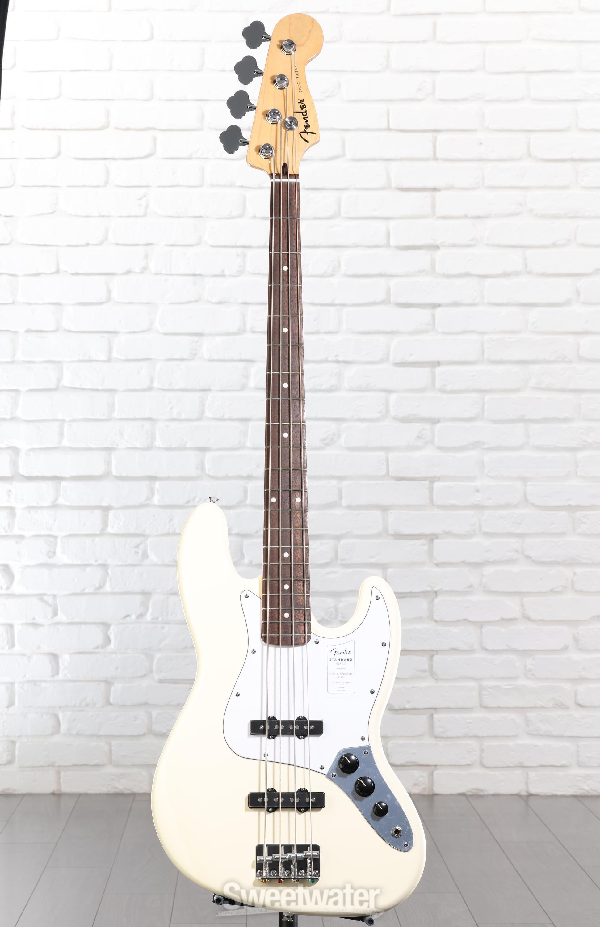 Fender Standard Jazz Bass - Olympic White, Laurel Fingerboard