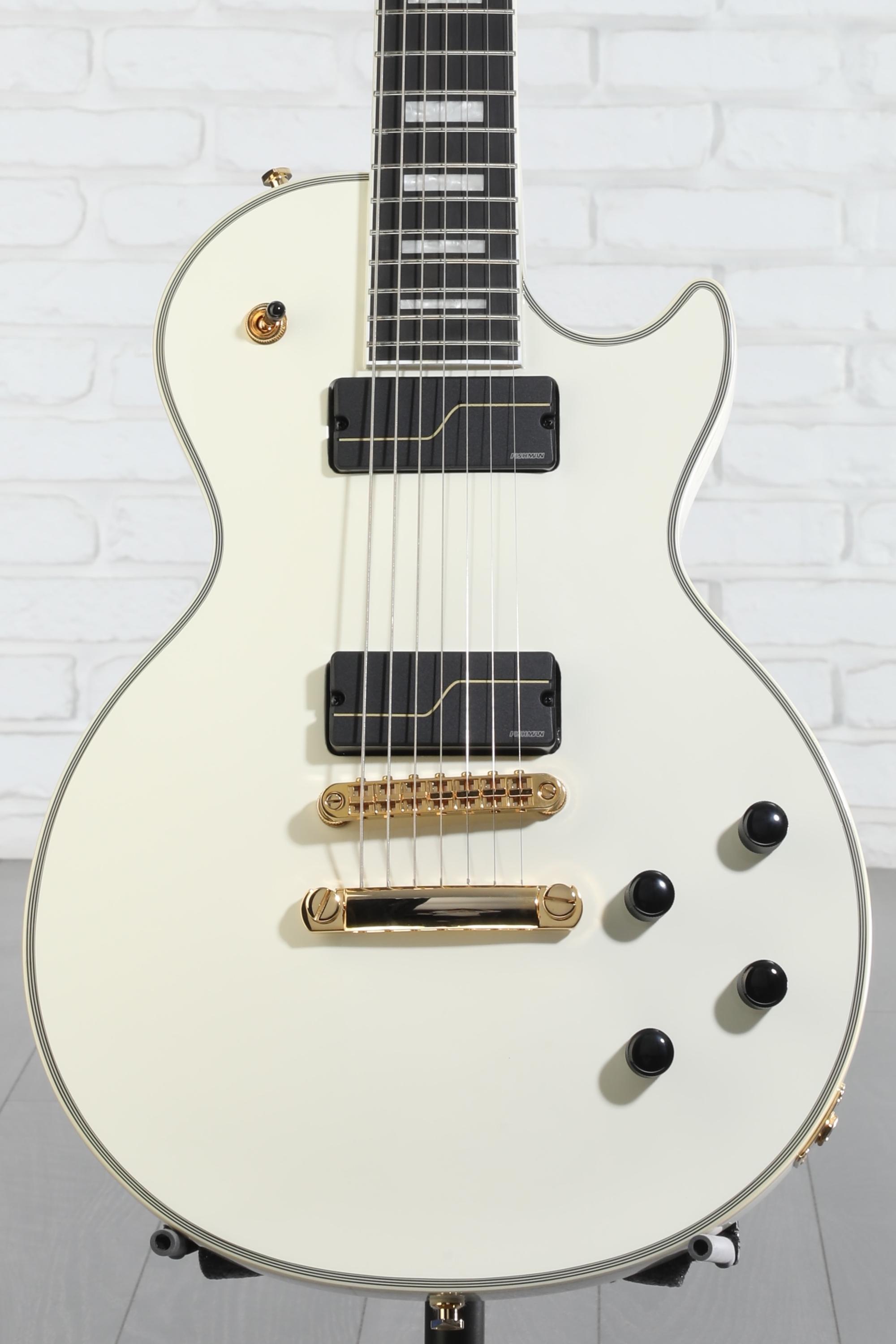 Epiphone Les Paul Custom white EEシリアル Epiphone 7-string Matt Heafy Les Paul Custom Origins Electric