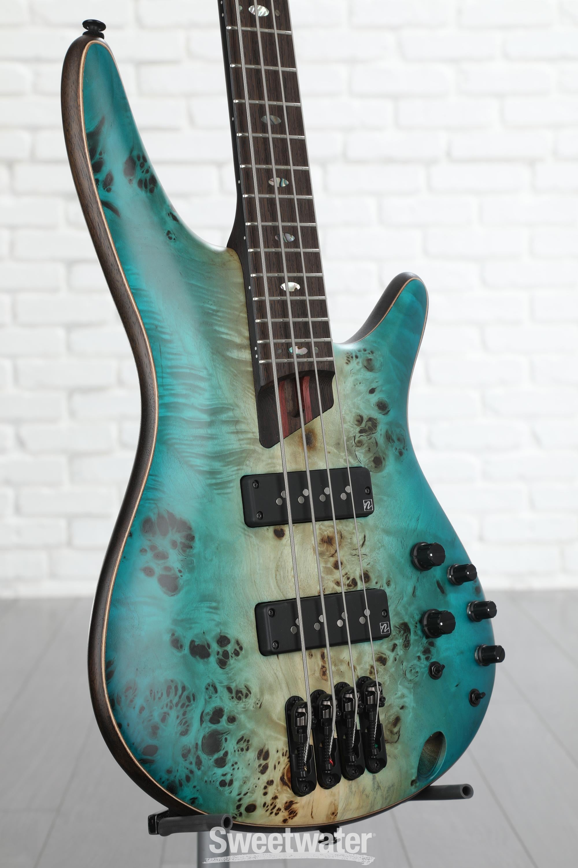 Ibanez Premium SR1600B Bass Guitar - Caribbean Shoreline Flat