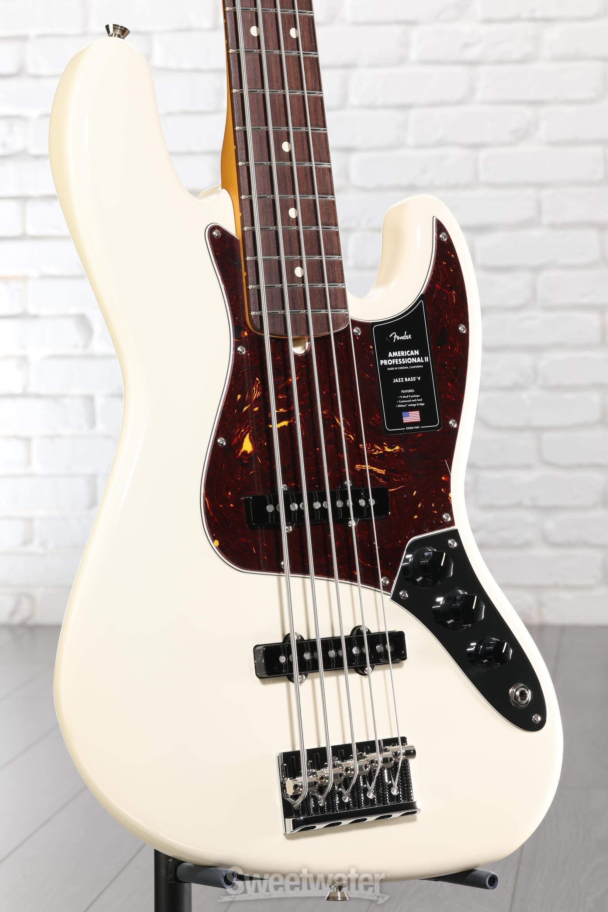 Fender American Professional II Jazz Bass V - Olympic White